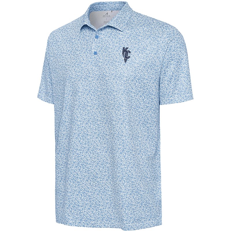Antigua Men's Kansas City Royals Field Ditsy Polo Shirt