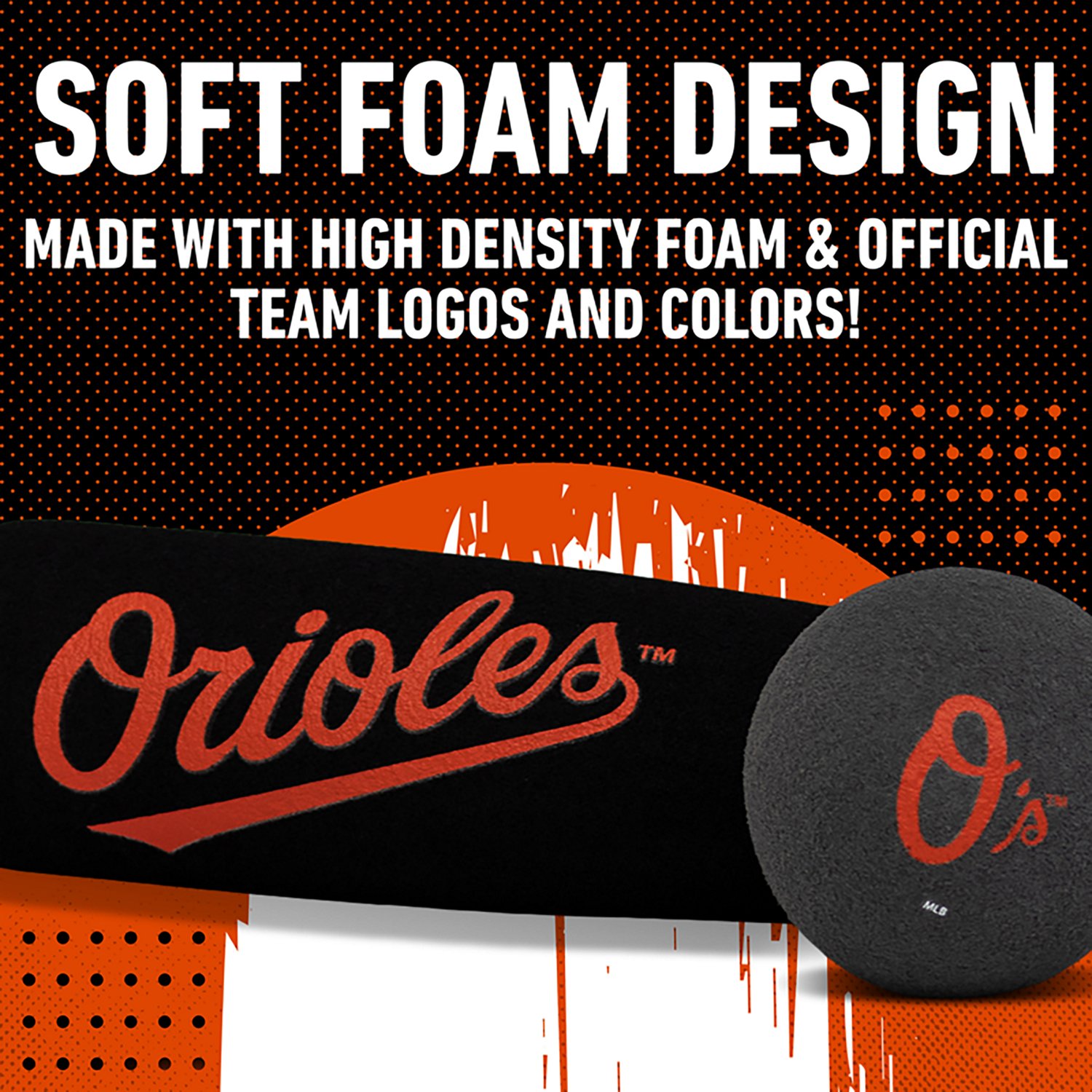 Franklin Baltimore Orioles Jumbo Foam Bat & Ball Set - view number 5
