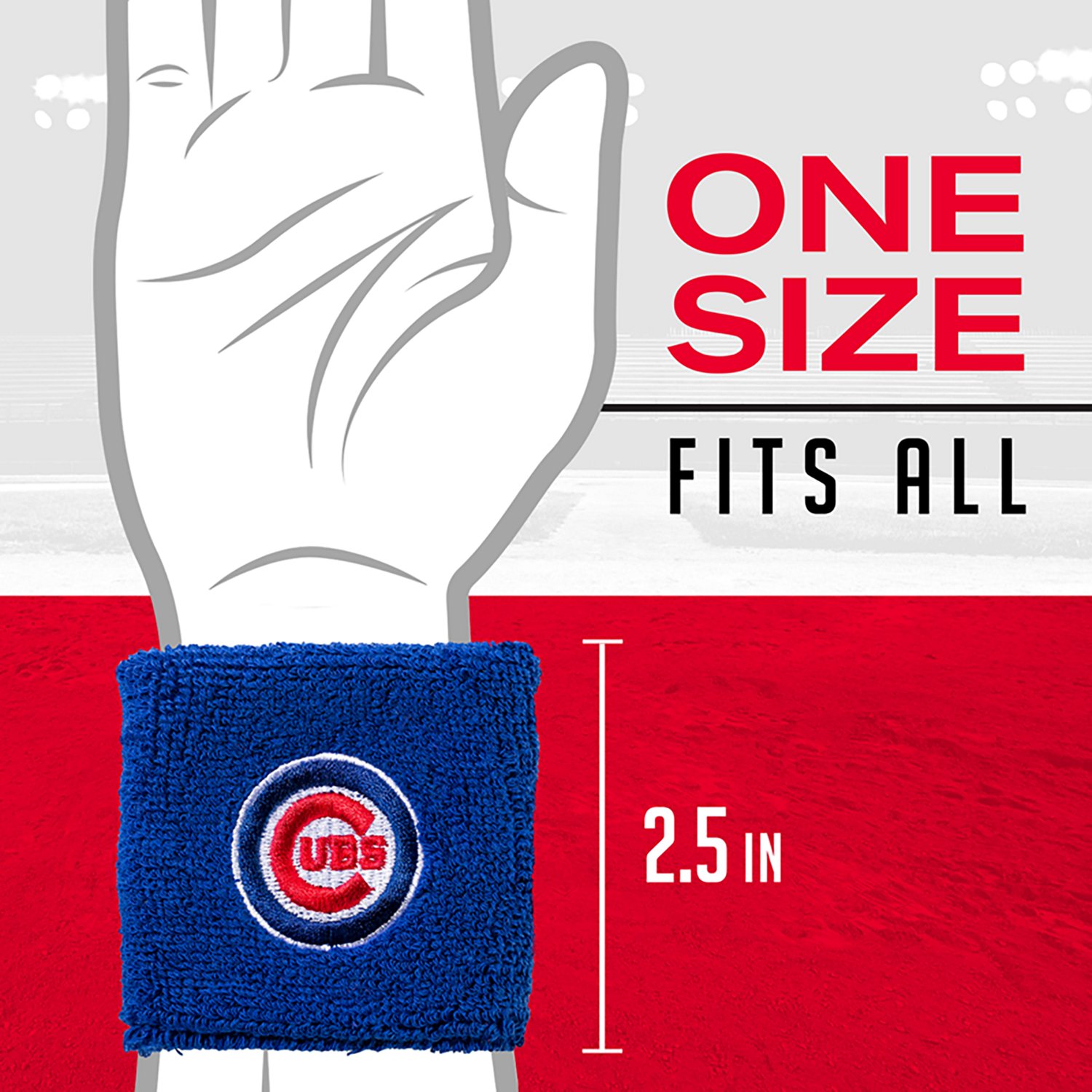 Franklin Chicago Cubs Embroidered Wristbands - view number 2