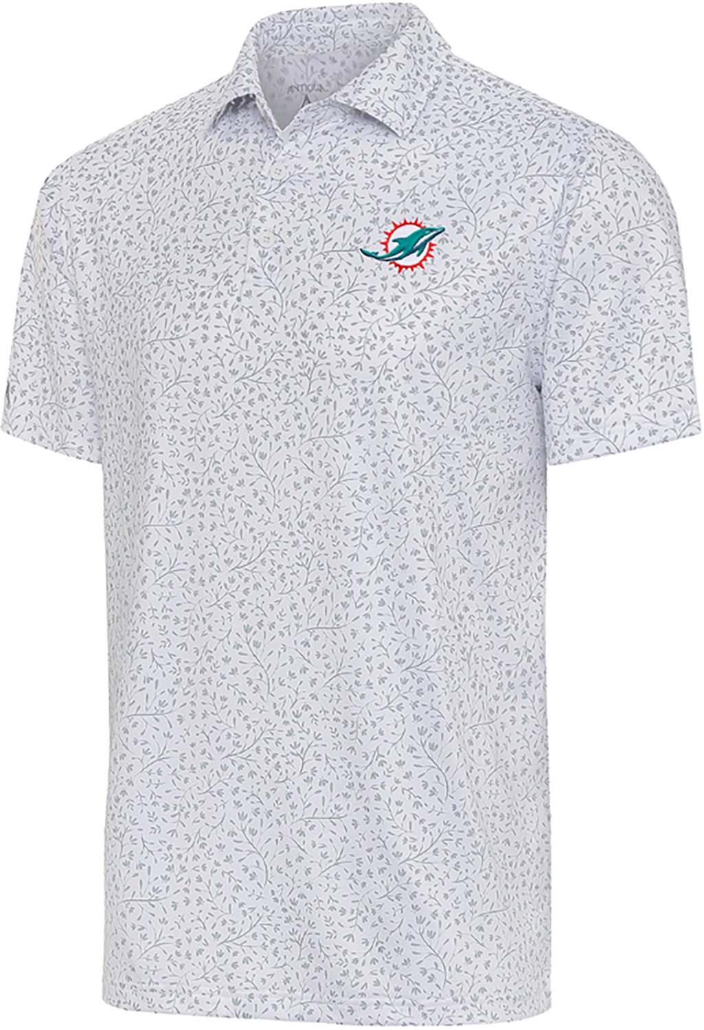Antigua Men's Miami Dolphins Motion Short Sleeve Polo Shirt