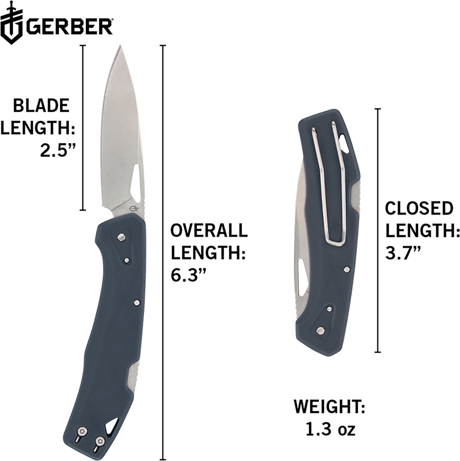 Gerber LST Urban Blue Folding Knife and Carabiner Combo - view number 6