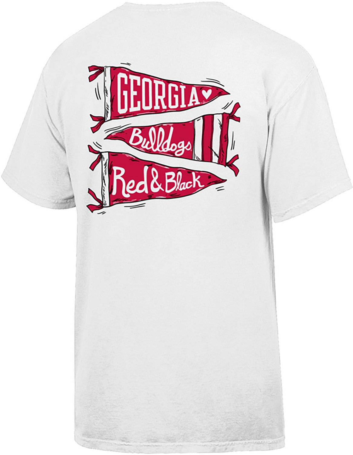 Comfort Wash Women's Georgia Bulldogs Pennant Double Sided Short Sleeve T-shirt - view number 2