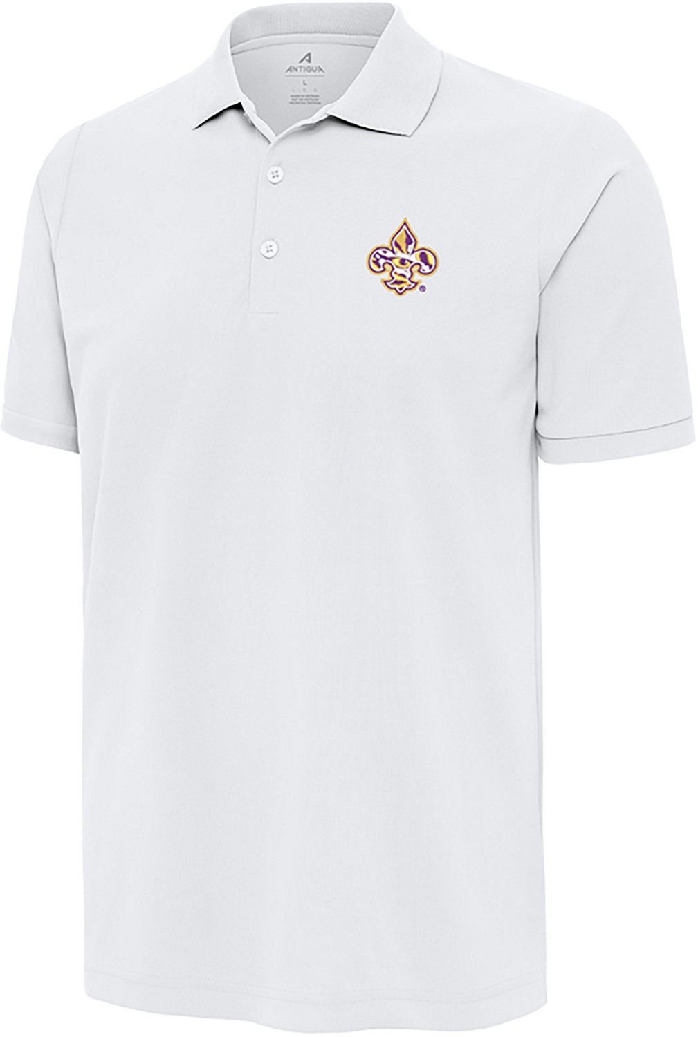 Antigua Men's LSU Tigers Fleur De Lis Eye Legacy Pique Polo Shirt - view number 2