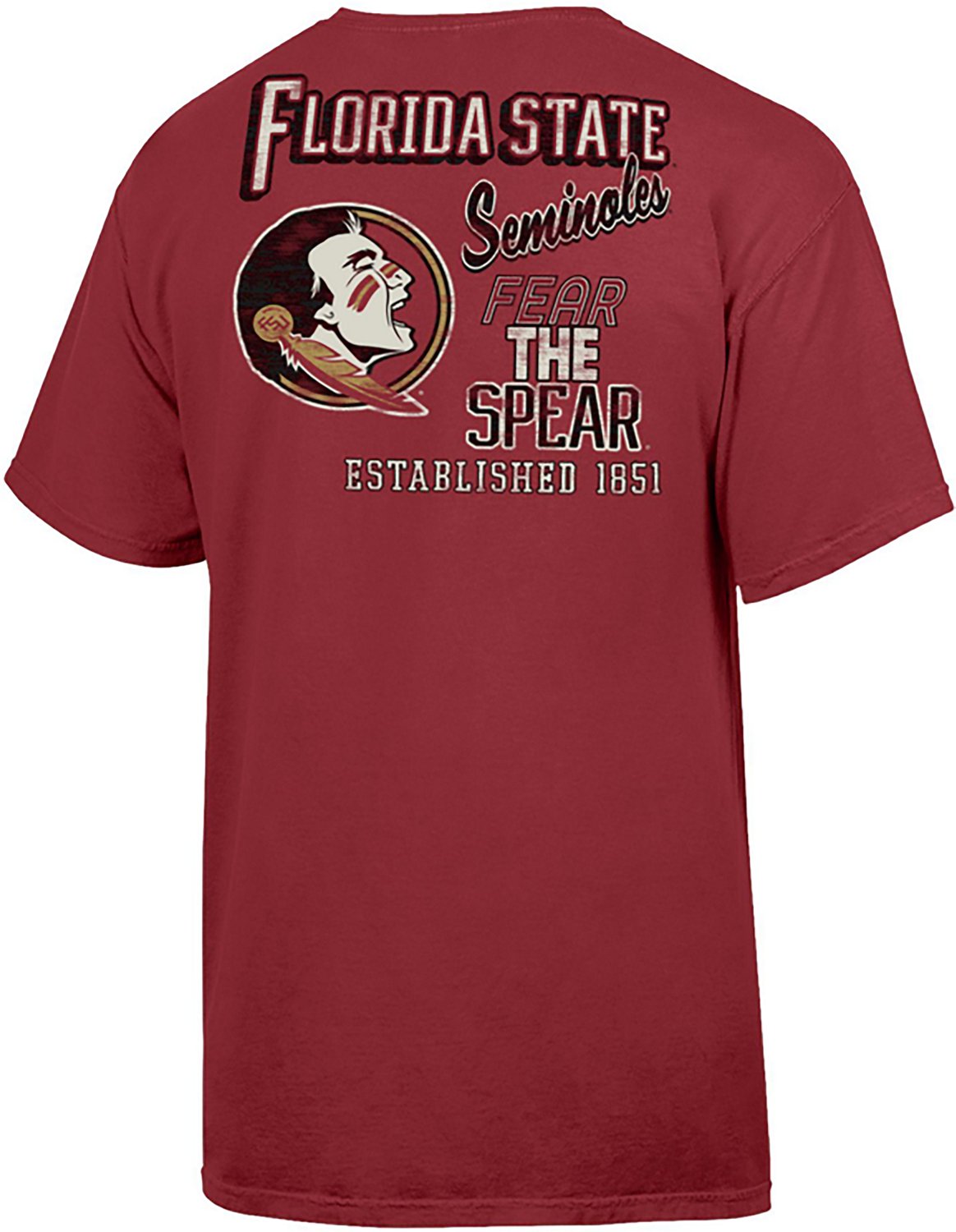 Comfort Wash Men's Florida State Seminoles Established Year Double Sided Short Sleeve T-shirt - view number 2