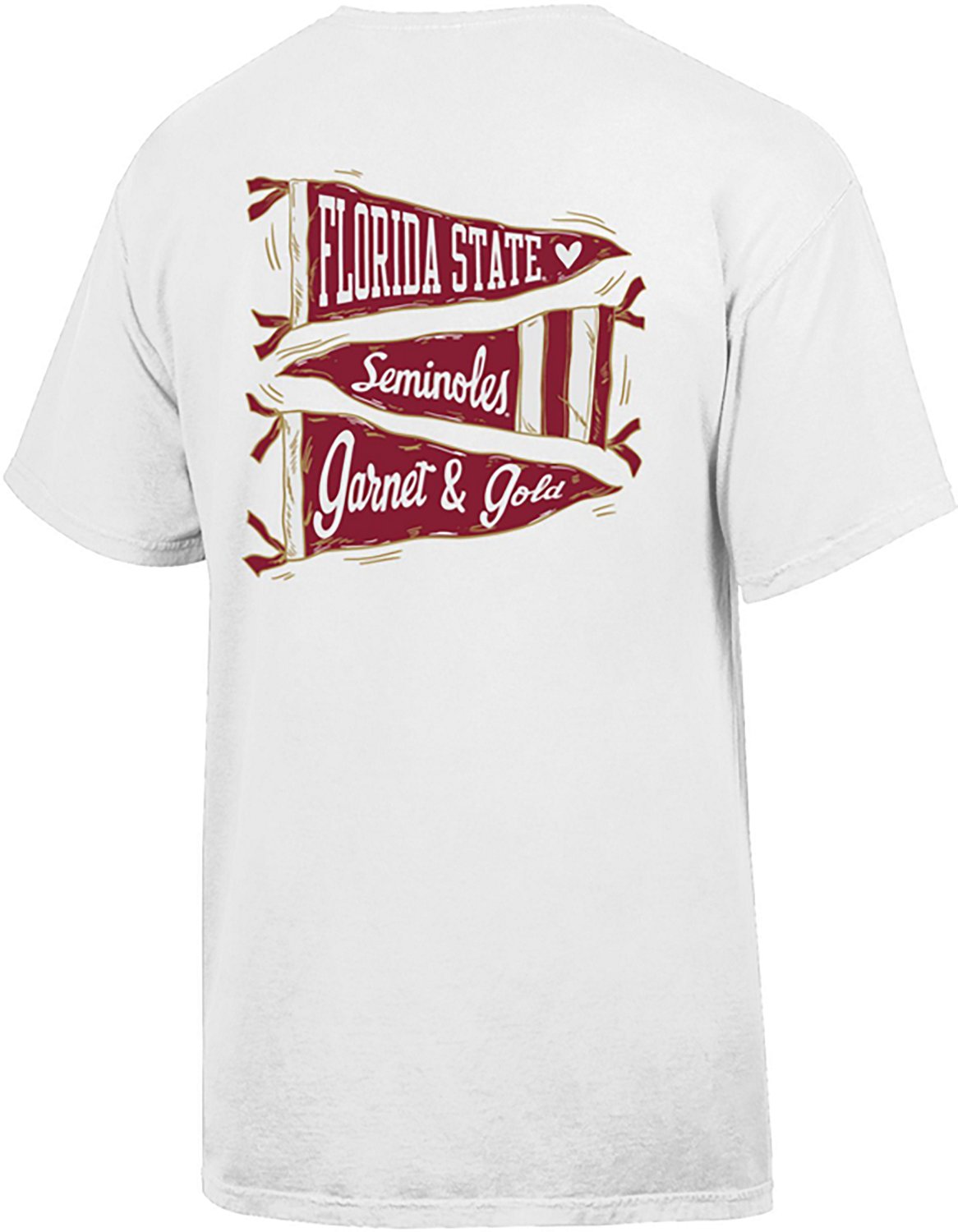 Comfort Wash Women's Florida State Seminoles Pennant Double Sided Short Sleeve T-shirt - view number 2