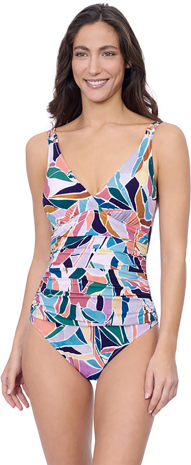 Profile by Gottex Women's Aura V-neck One Piece Swimsuit