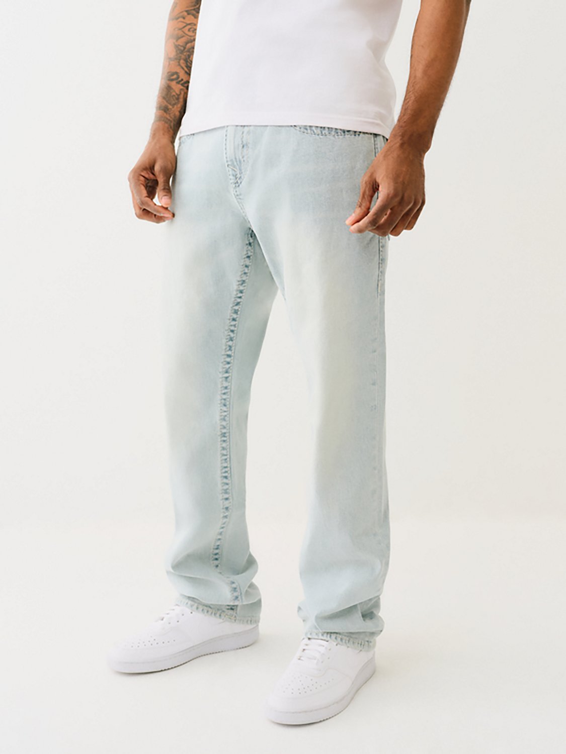 True Religion Men's Ricky Straight Big T Flap Denim Jeans - view number 5