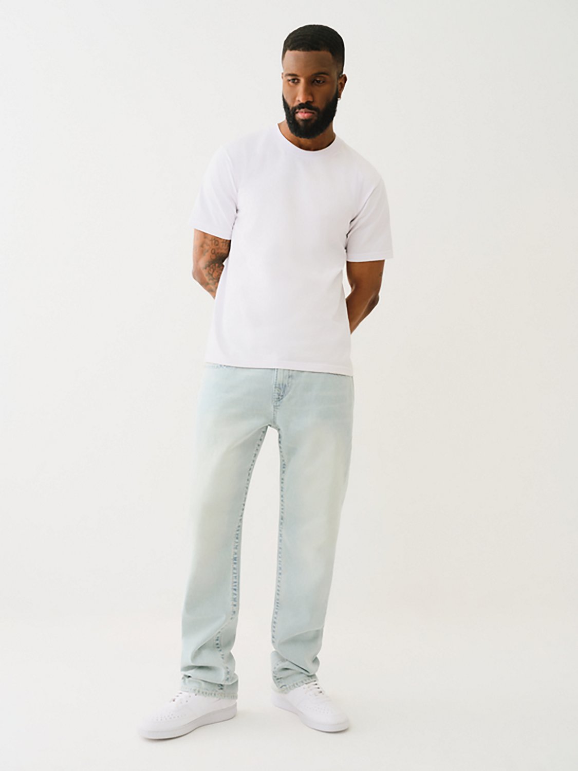 True Religion Men's Ricky Straight Big T Flap Denim Jeans - view number 6