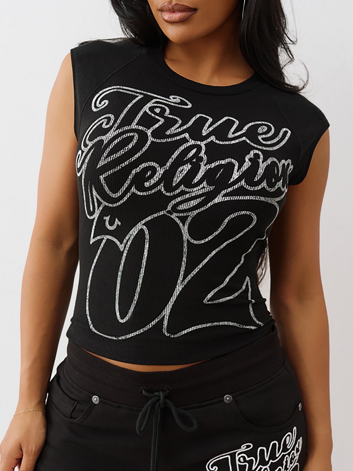 True Religion Women's Raglan Ribbed Tank Top - view number 3