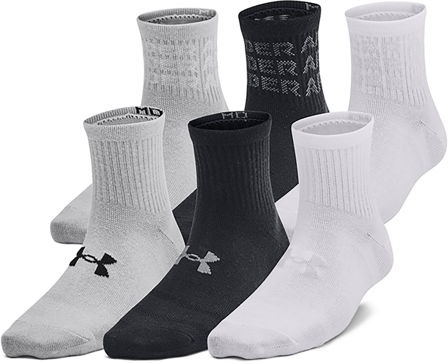 Under Armour Kids' Essential Quarter Socks 6-Pack - view number 5