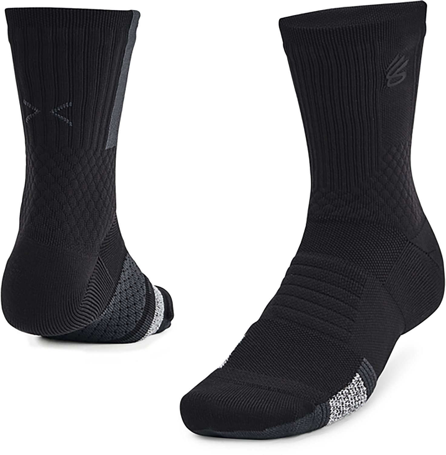 Under Armour Curry ArmourDry Playmaker Mid Crew Socks                                                                            - view number 4