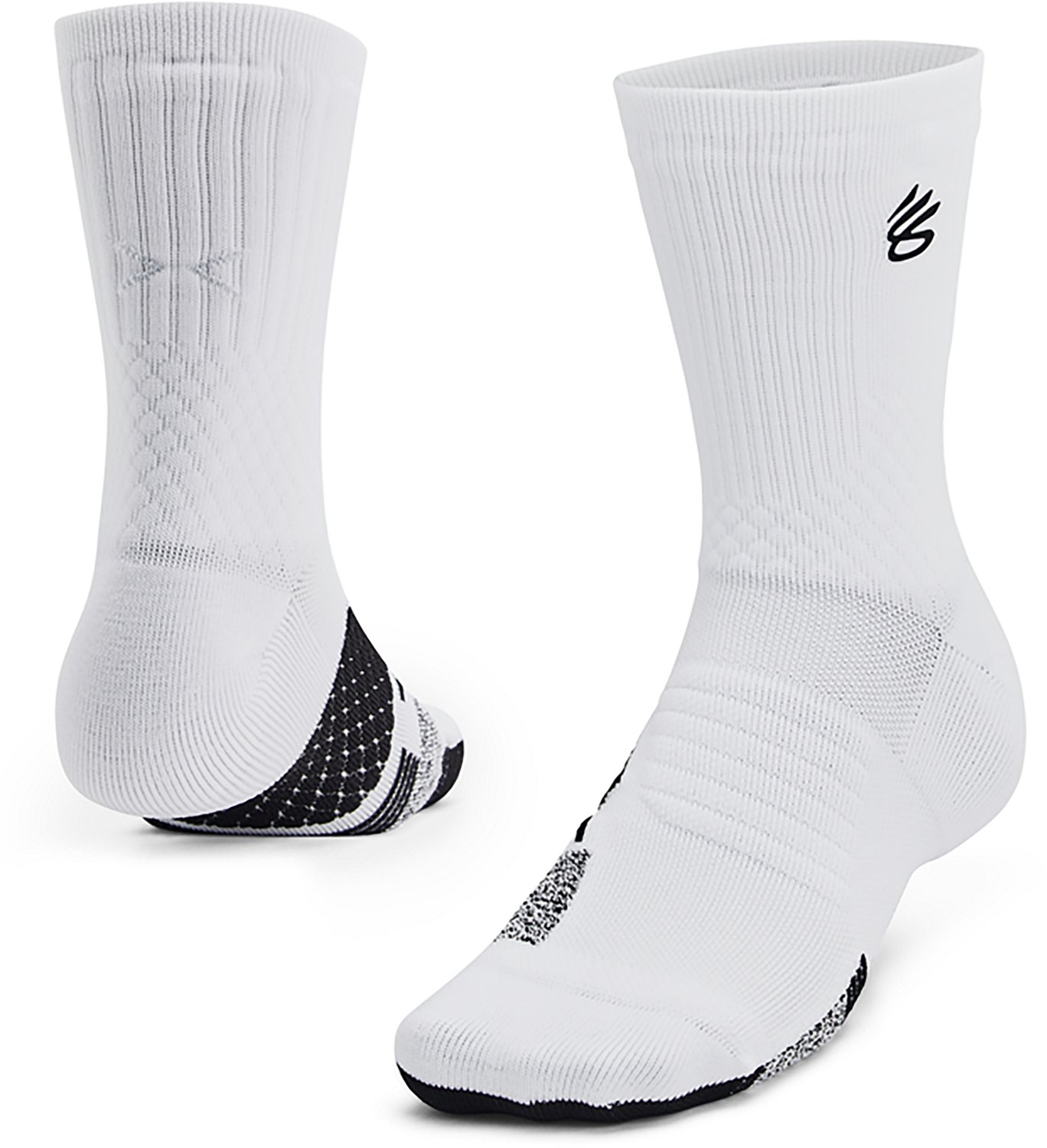Under Armour Curry ArmourDry Playmaker Mid Crew Socks                                                                            - view number 4