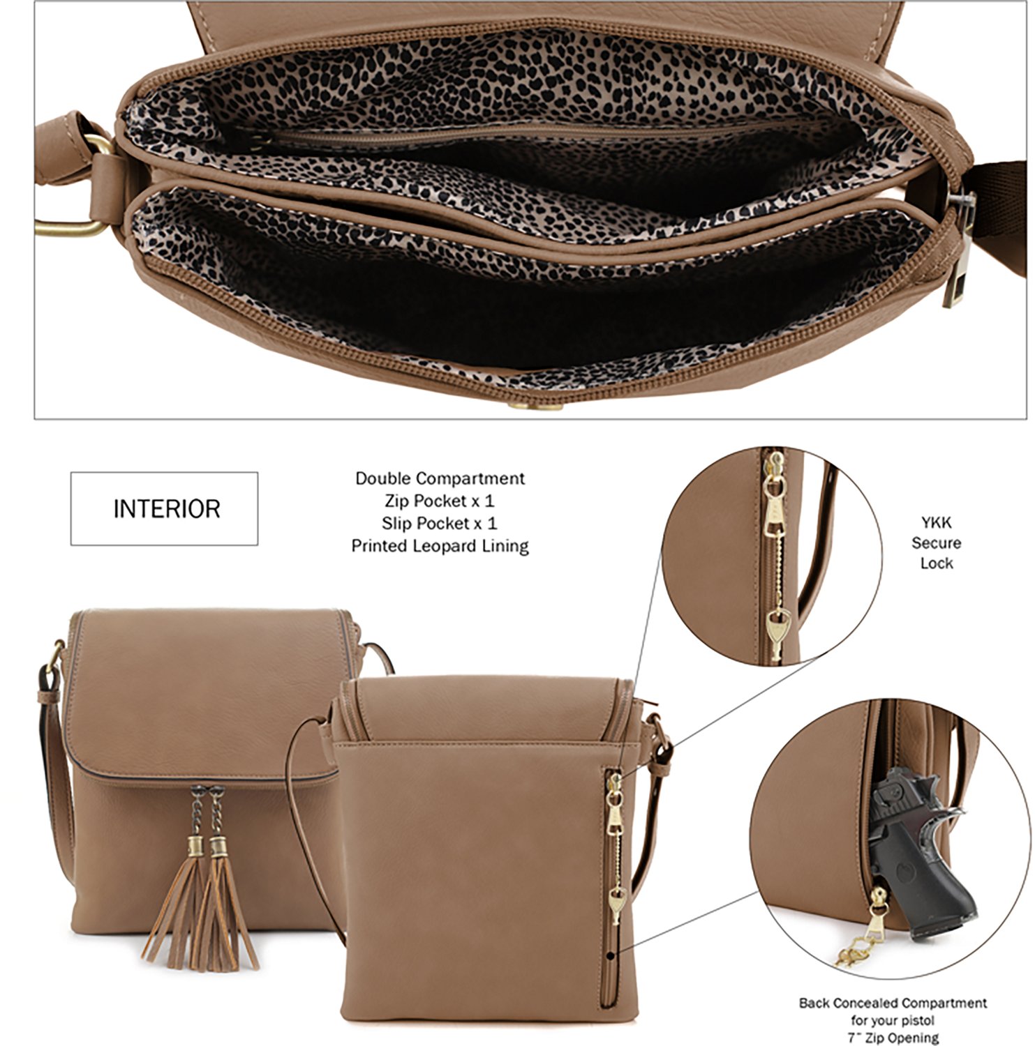 Jessie & James Ella Concealed Carry Lock and Key Crossbody Bag - view number 7