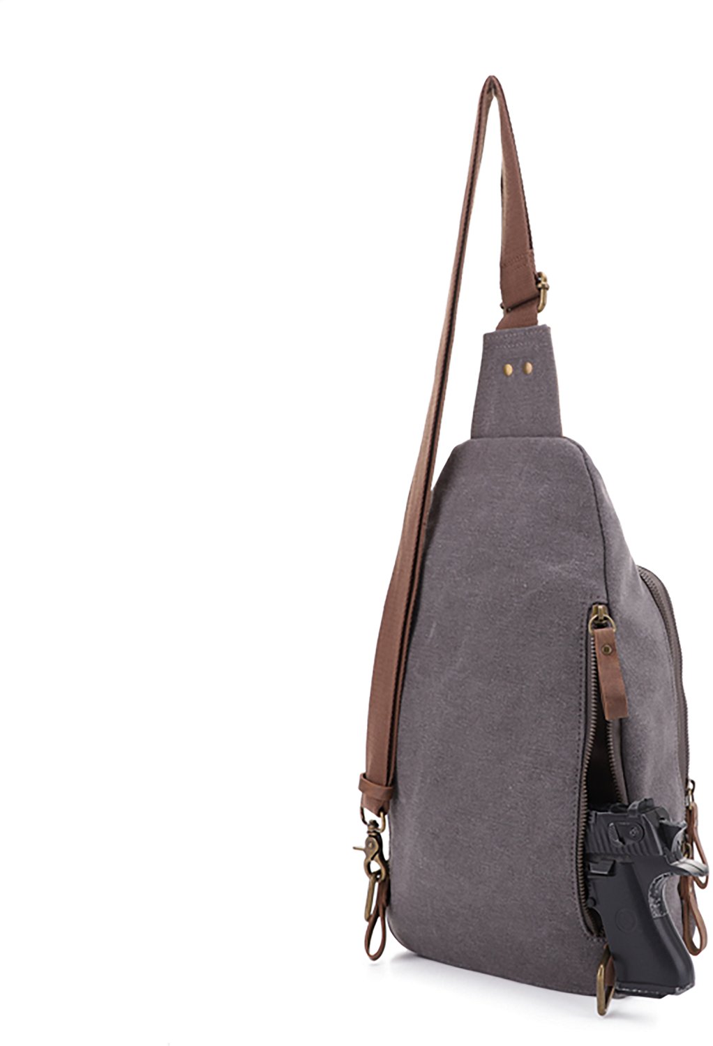 Jessie & James Glacier Canvas Concealed Carry Sling Shoulder Backpack - view number 7