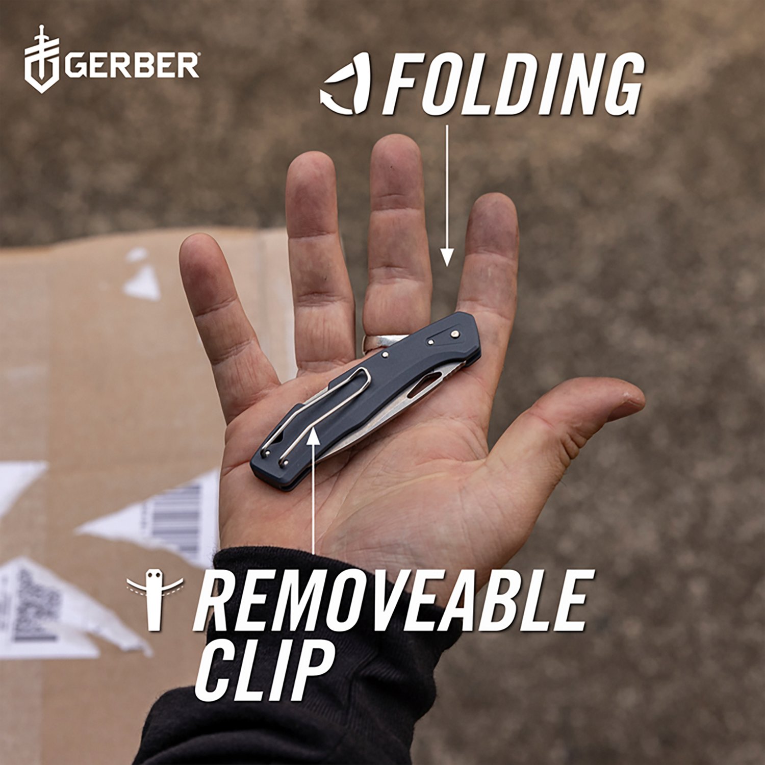 Gerber LST Urban Blue Folding Knife and Carabiner Combo