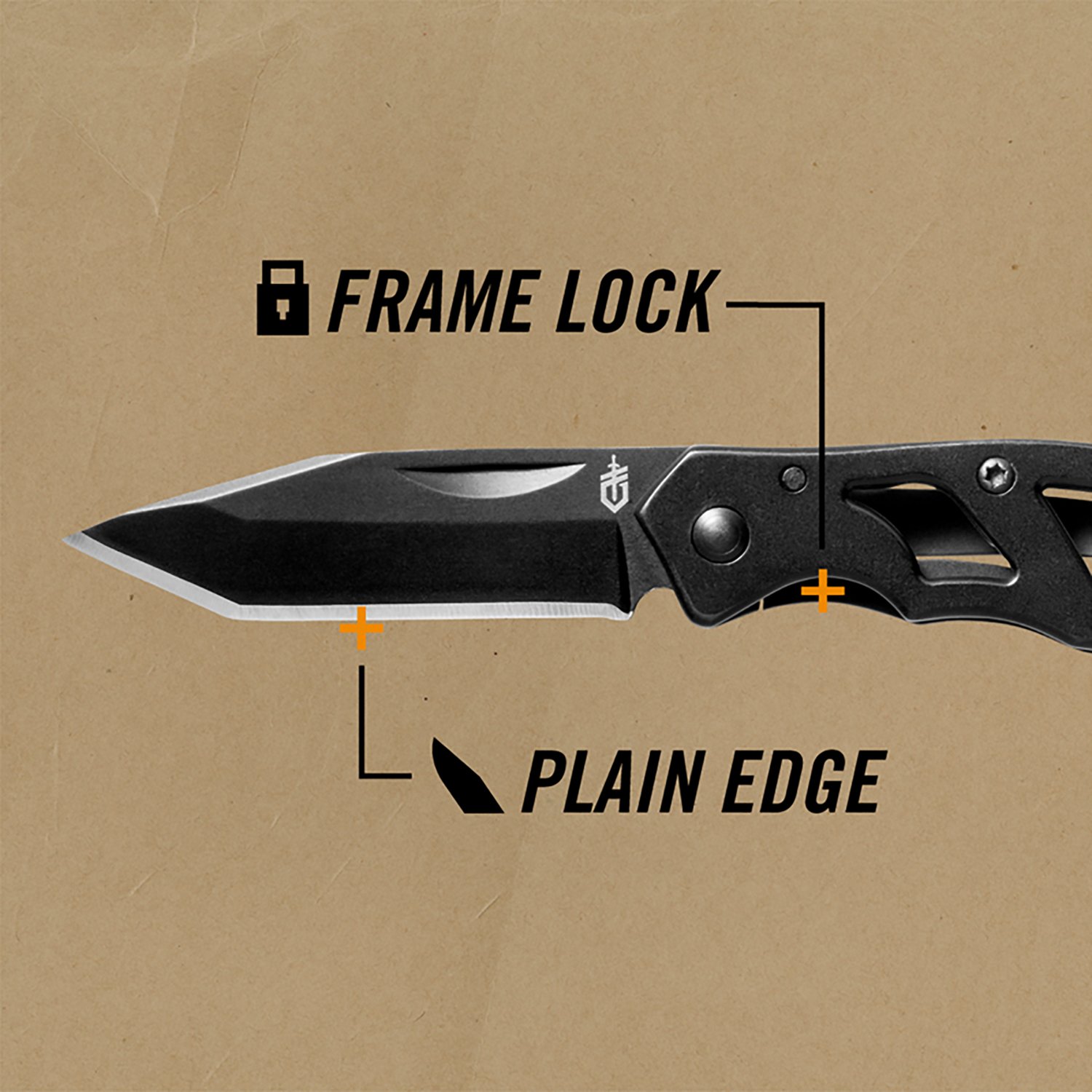 Gerber Paraframe Tanto Black Folding Knife and Shard Black Combo - view number 6