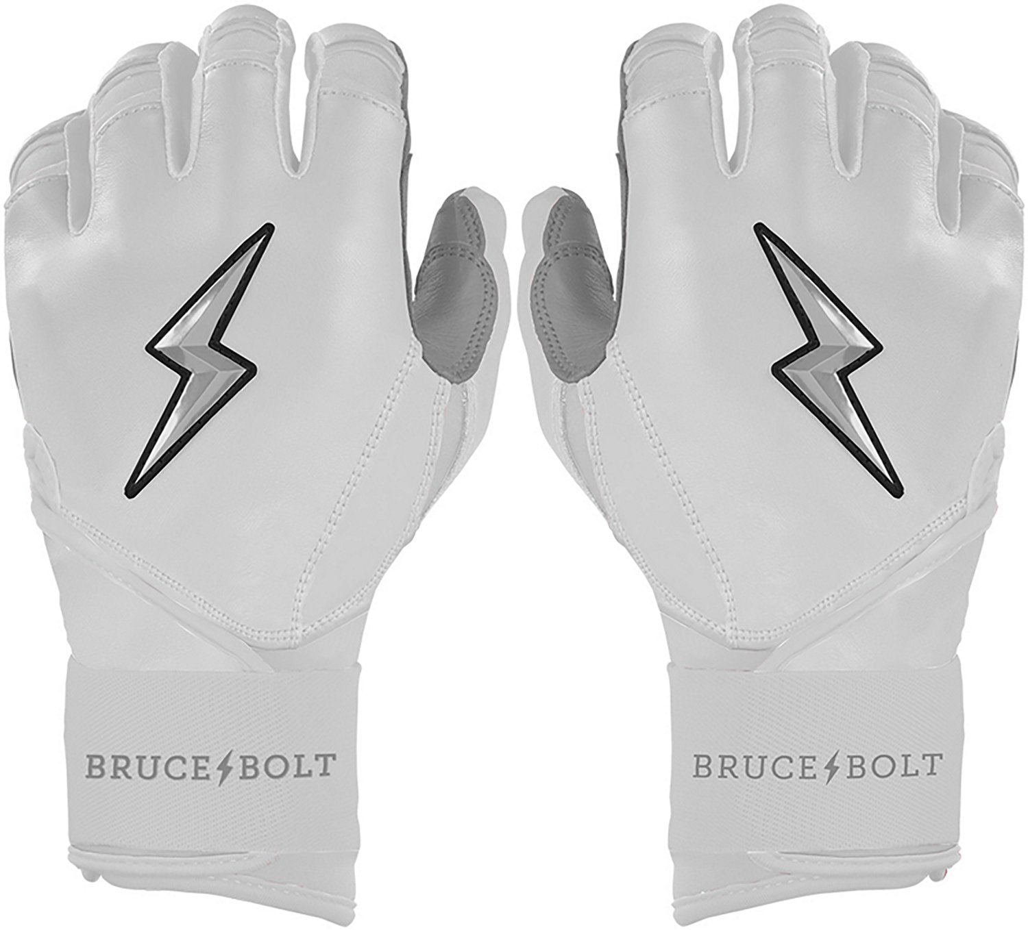 BRUCE BOLT Kids' CHROME Series Long Cuff Batting Baseball Gloves - view number 6