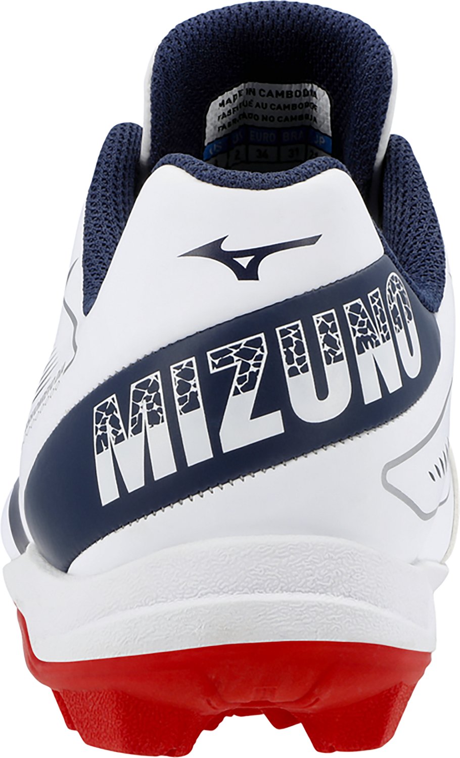 Mizuno Boys' Cushionrevo Diamond Jr Rubber Molded Low Baseball Cleats - view number 4