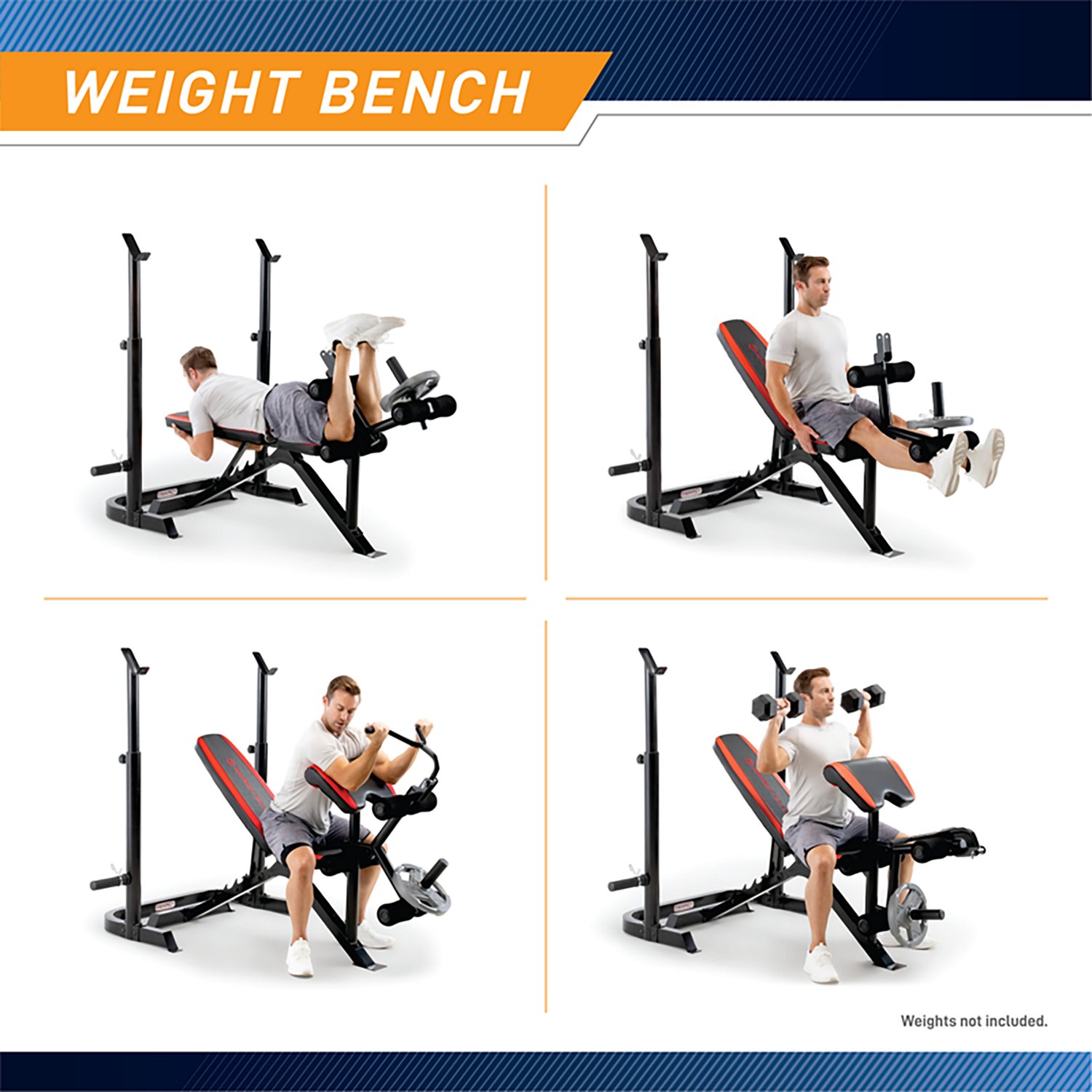 Marcy 2-Piece Olympic Weight Bench with Leg Developer - view number 7