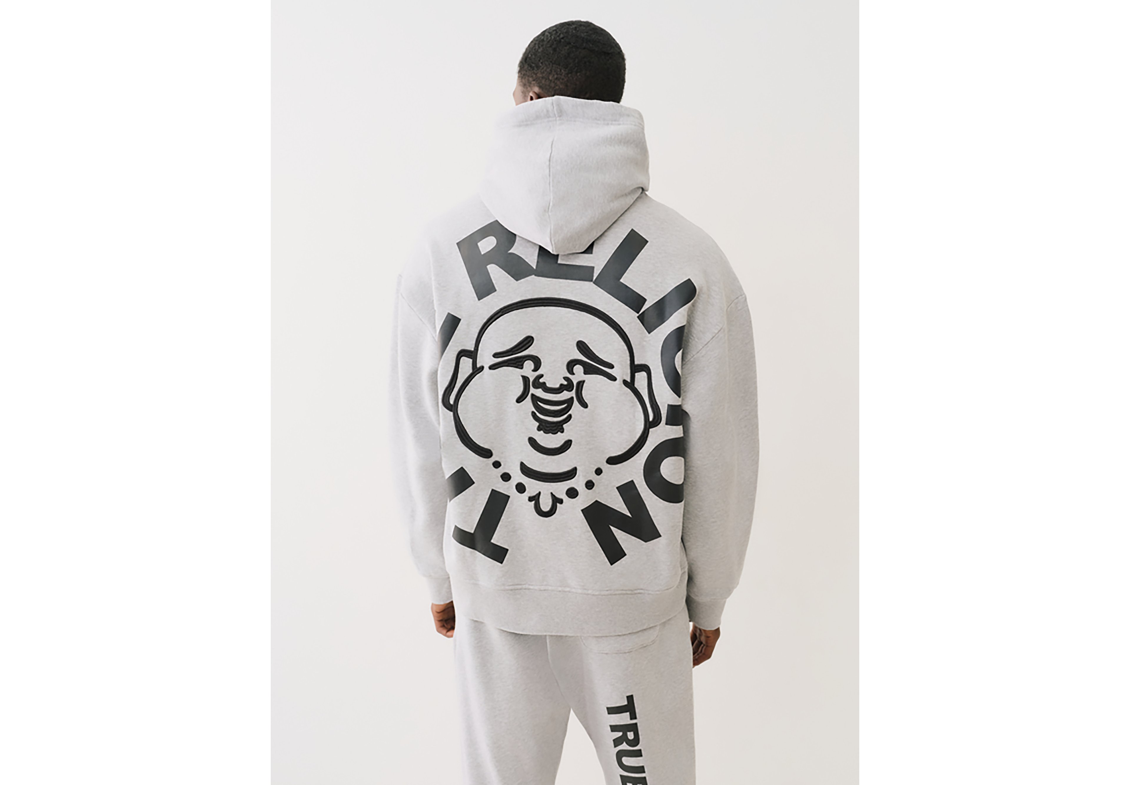 True Religion Men's Buddha Face Pullover Hoodie