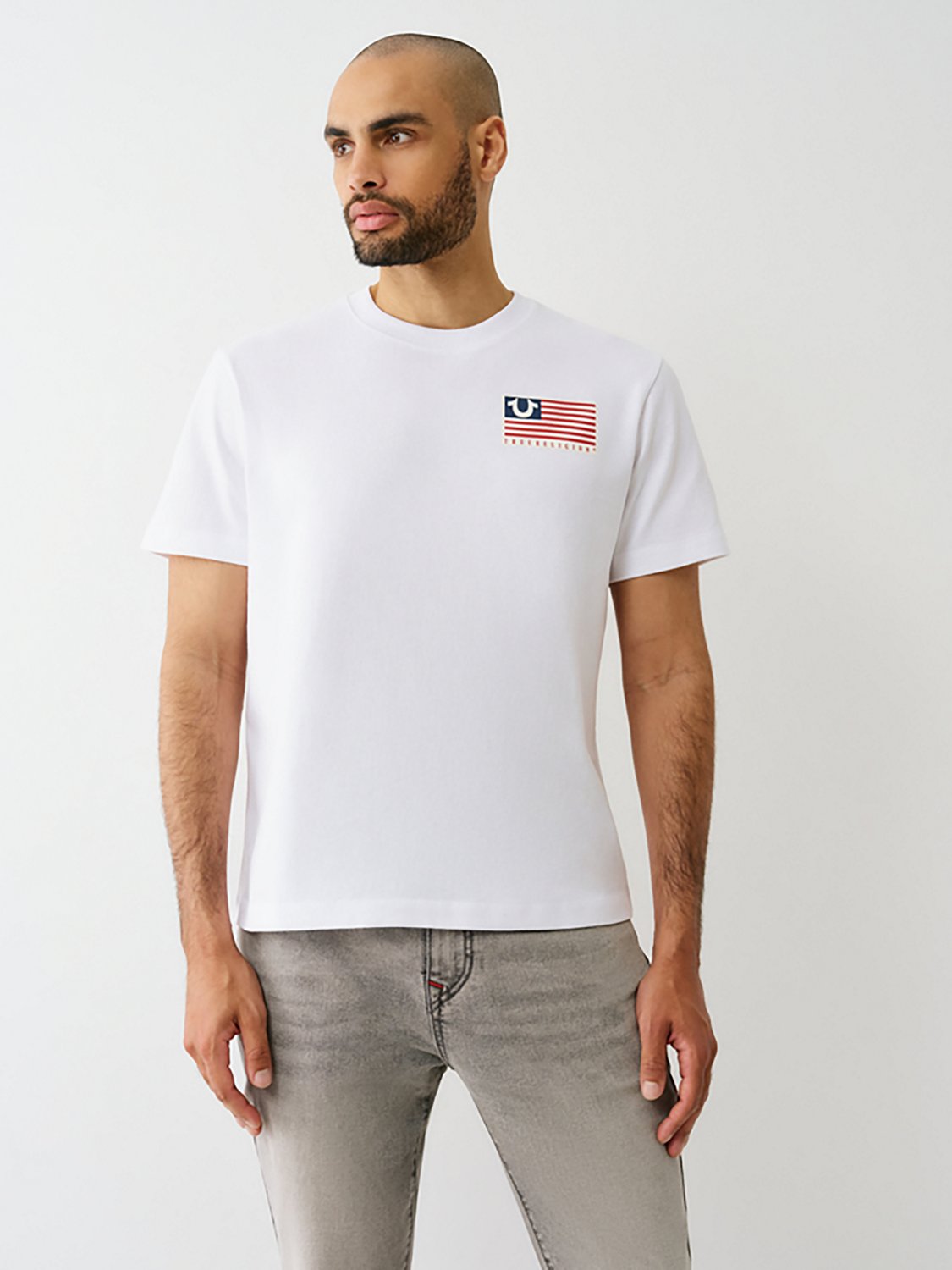 【TRUE RELIGION】ARCH LOGO SHORT SLEEVE★追跡付 True Religion Men's Flag Short Sleeve T-shirt | Academy