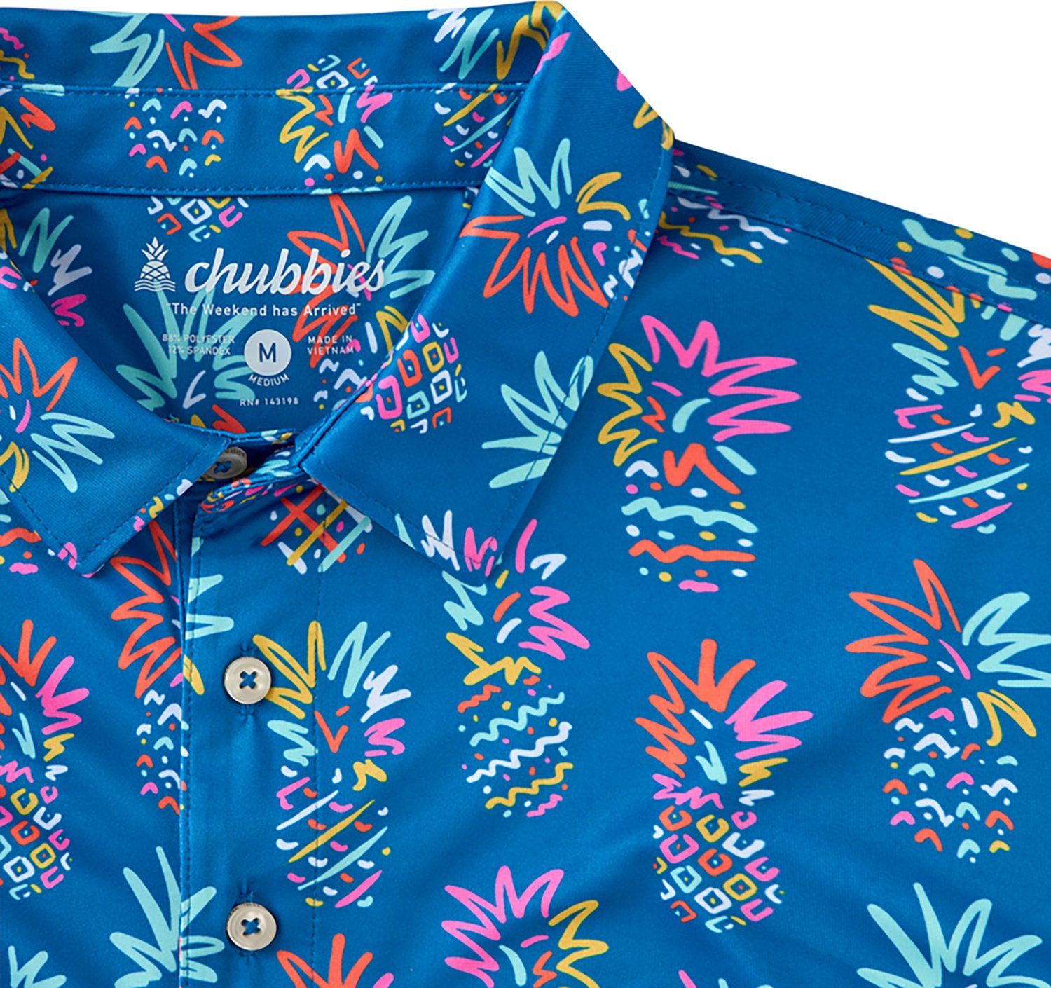 Chubbies Men's The Pineapple Sketch Performance Polo - view number 2
