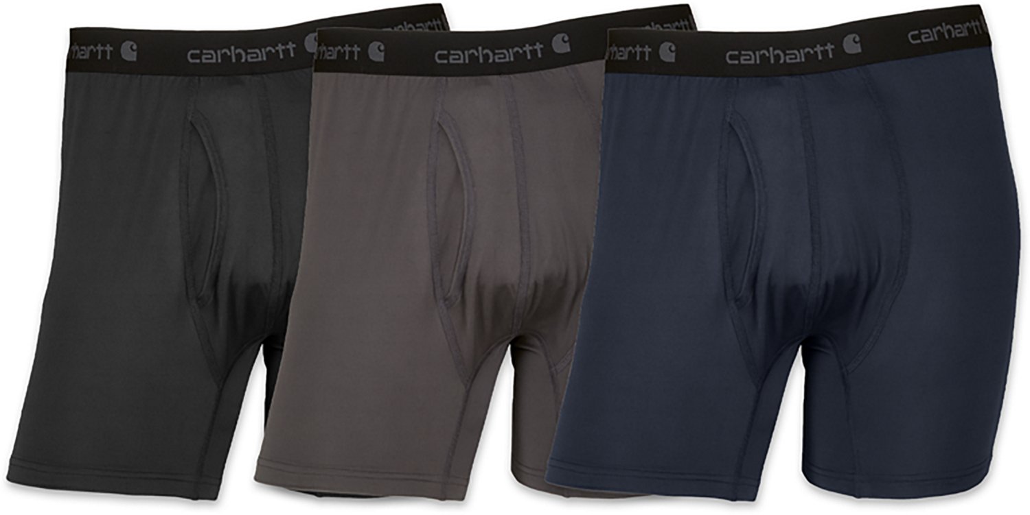 Carhartt Men's Stretch Synthetic Blend Boxer Briefs 5 3-Pack