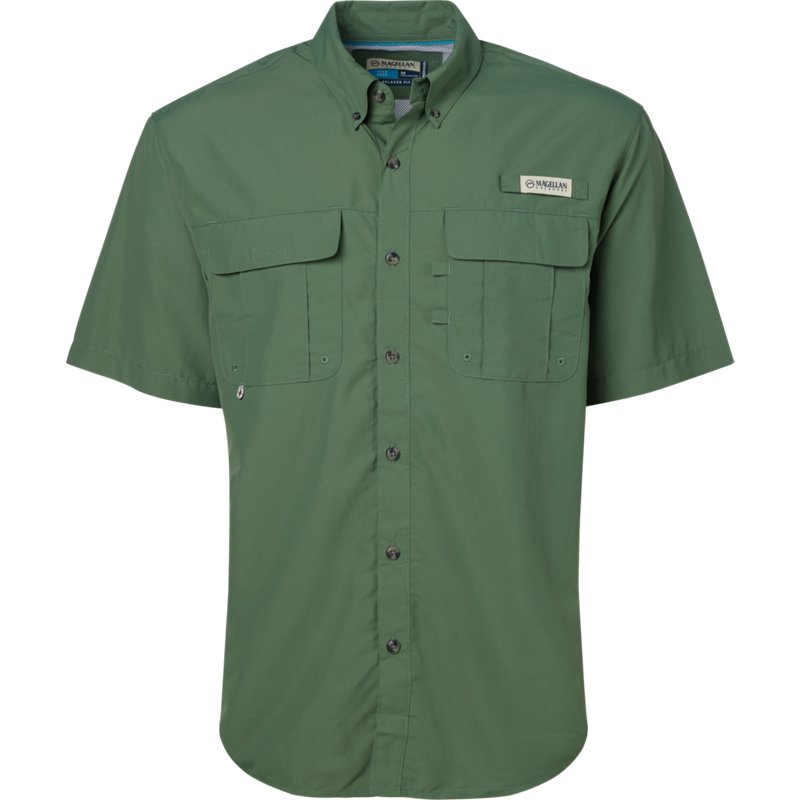 Magellan Outdoors Men's Laguna Madre Solid Short Sleeve Fishing Shirt-image