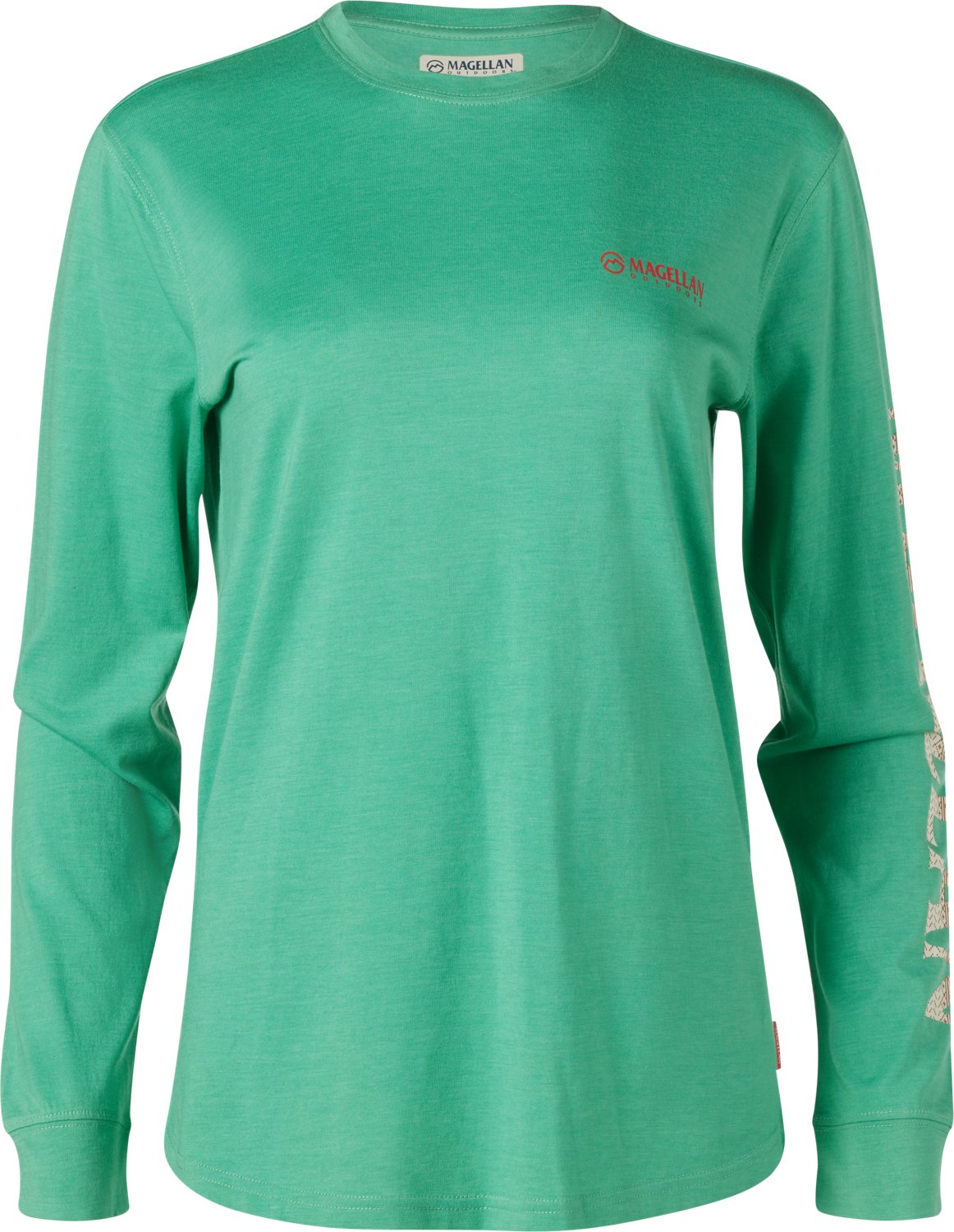 Magellan Outdoors Women's Grotto Falls Holiday Deer Scene Long Sleeve T-shirt - view number 2