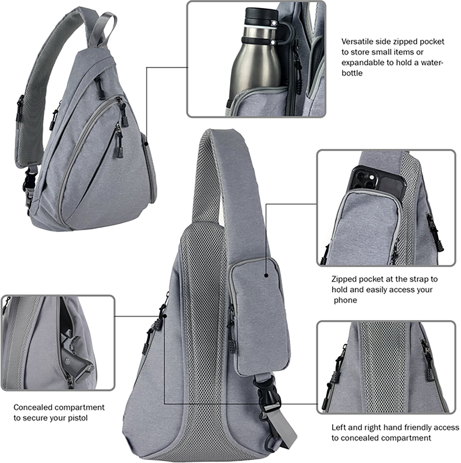 Jessie & James Peyton Sling Shoulder Concealed Carry Backpack                                                                    - view number 5