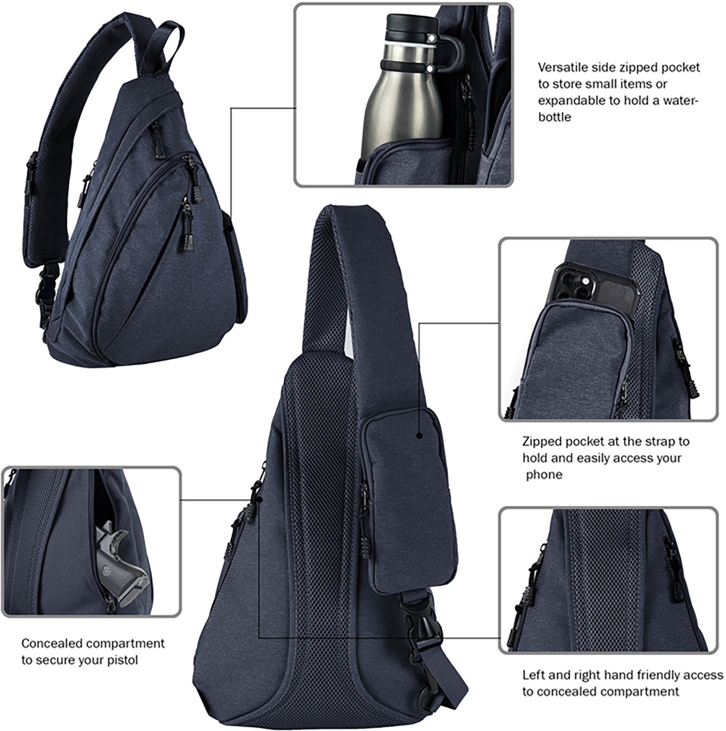 Jessie & James Peyton Sling Shoulder Concealed Carry Backpack                                                                    - view number 5