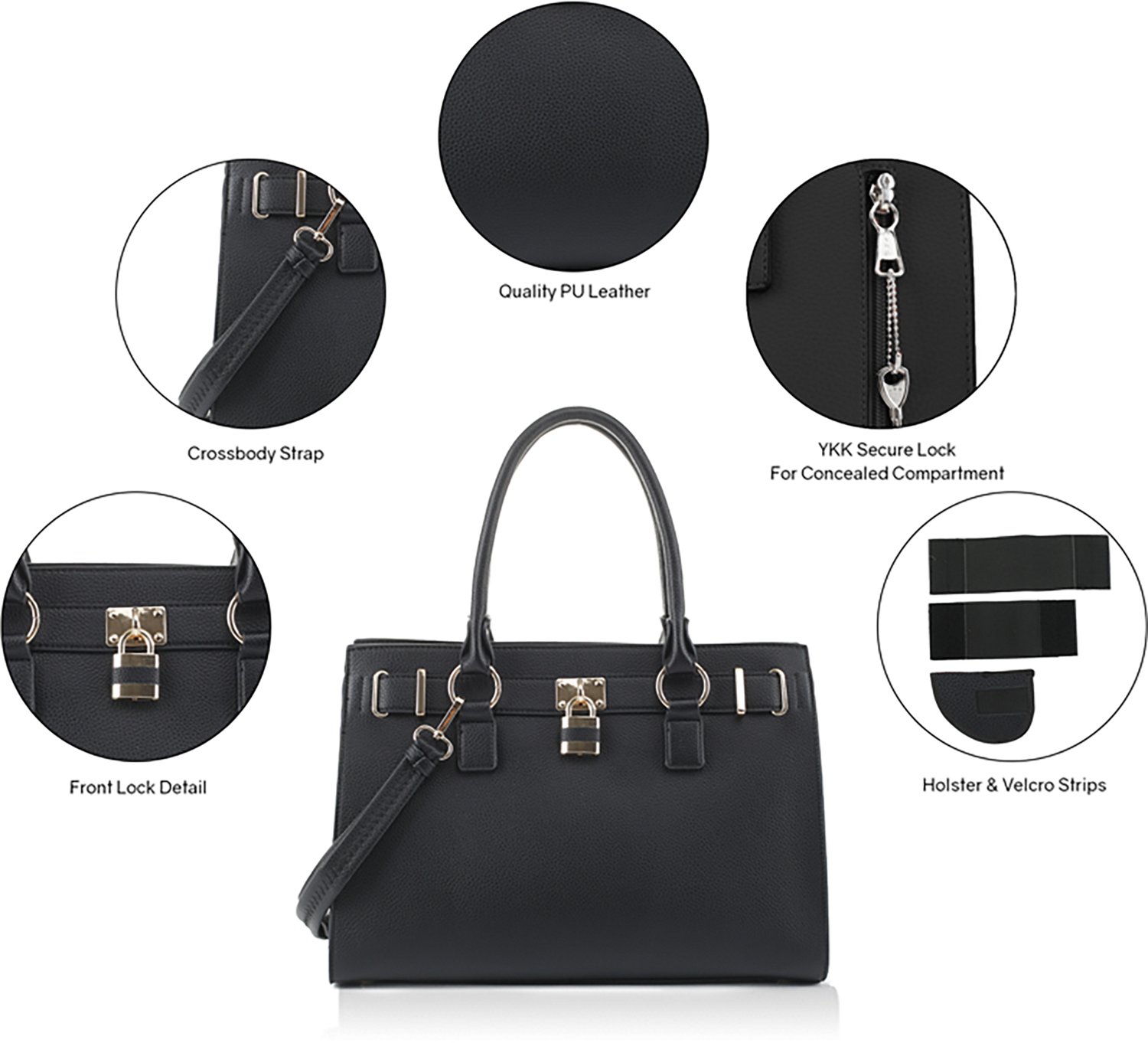 Jessie & James Dina Concealed Carry Lock and Key Satchel                                                                         - view number 6