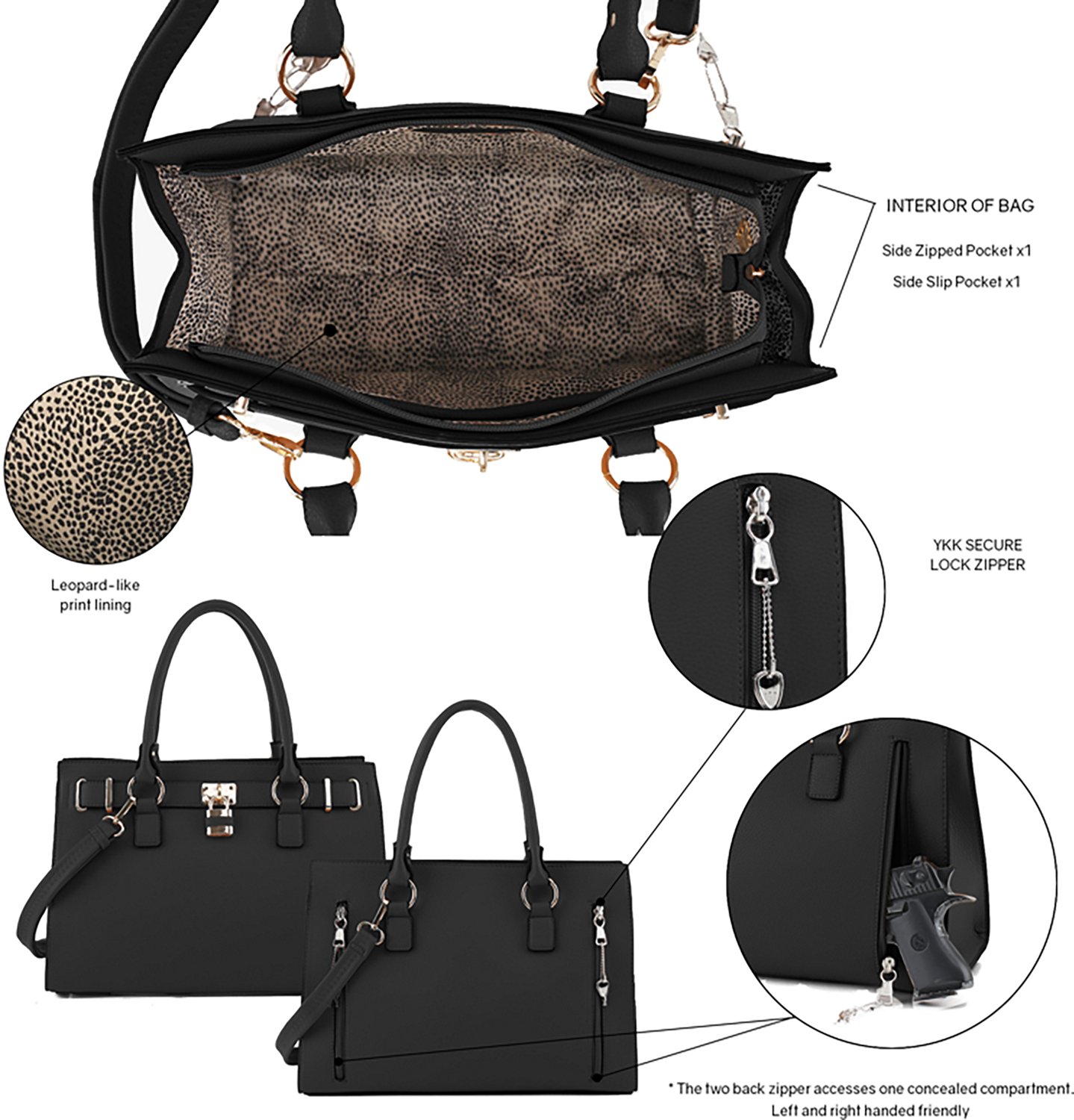 Jessie & James Dina Concealed Carry Lock and Key Satchel