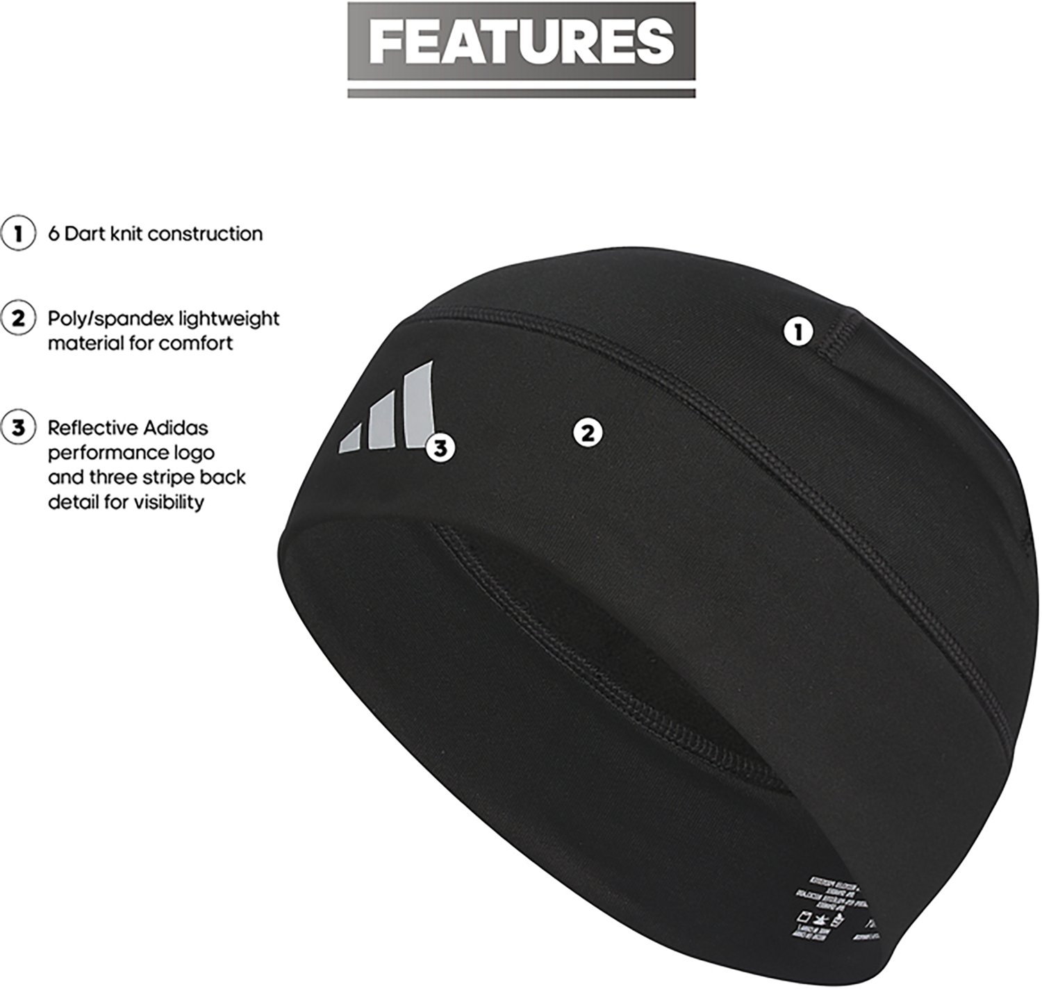 adidas Men's Alphaskin 2 Knit Winter Beanie - view number 6