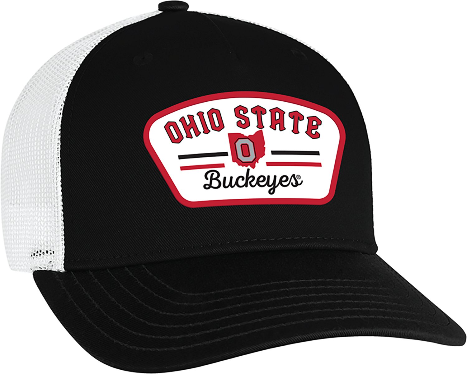 Ahead Headwear Adults' Ohio State Buckeyes Wave Rider State Patch Structured Adjustable Cap