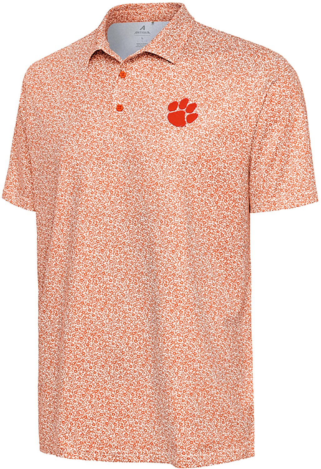 Antigua Men's Clemson Field Ditsy Polo Shirt