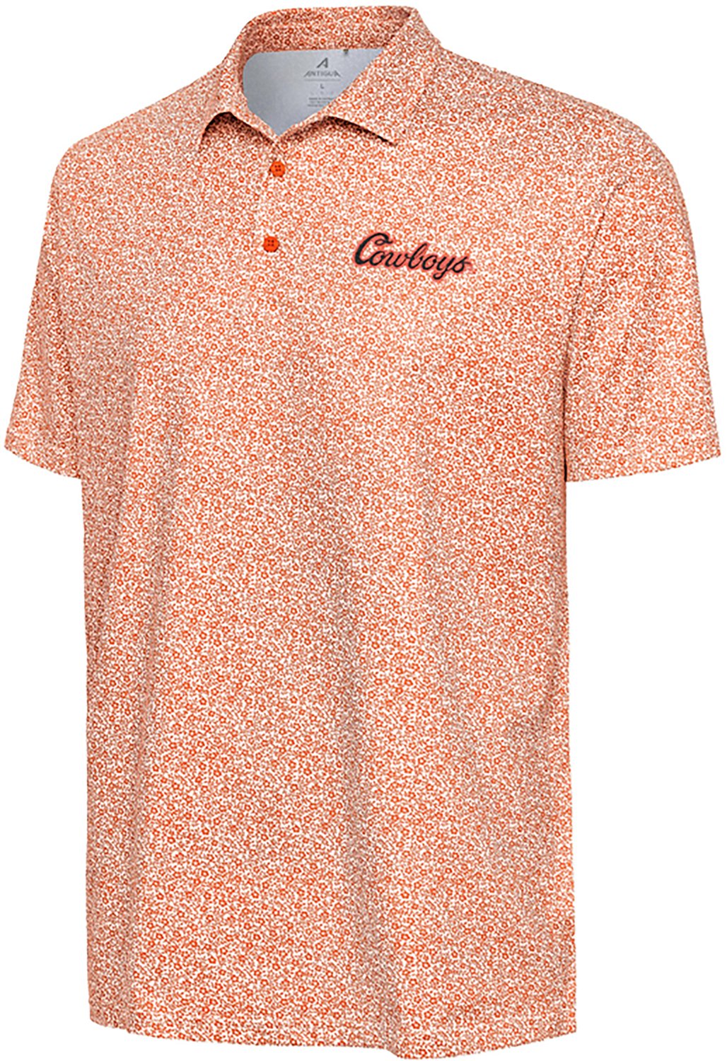 Antigua Men's Oklahoma State Field Ditsy Polo Shirt - view number 1