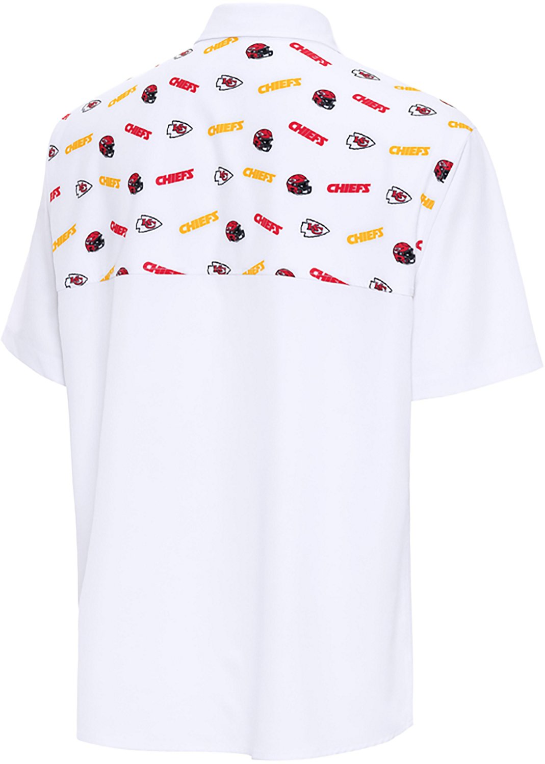 Antigua Men's Kansas City Chiefs Gameday Scatter Print Fishing Shirt - view number 4