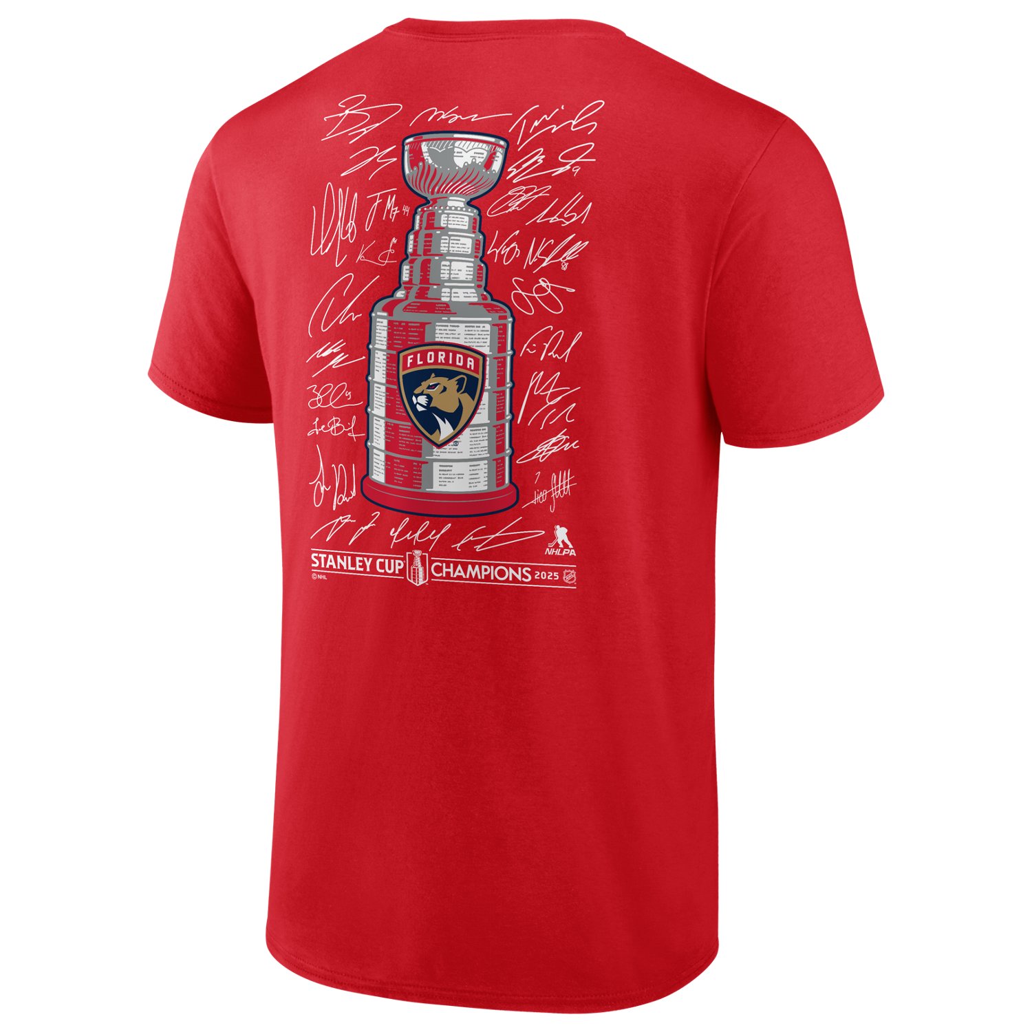 Fanatics Men's Florida Panthers 2025 NHL Stanley Cup Champions Signature Roster Short Sleeve T-Shirt - view number 2