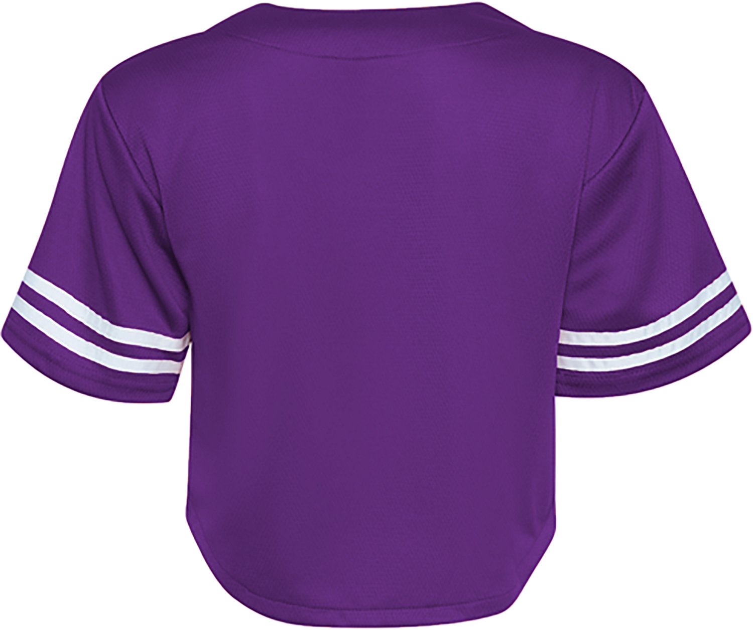 Hype and Vice Women's LSU Tigers Cropped Baseball Jersey - view number 3