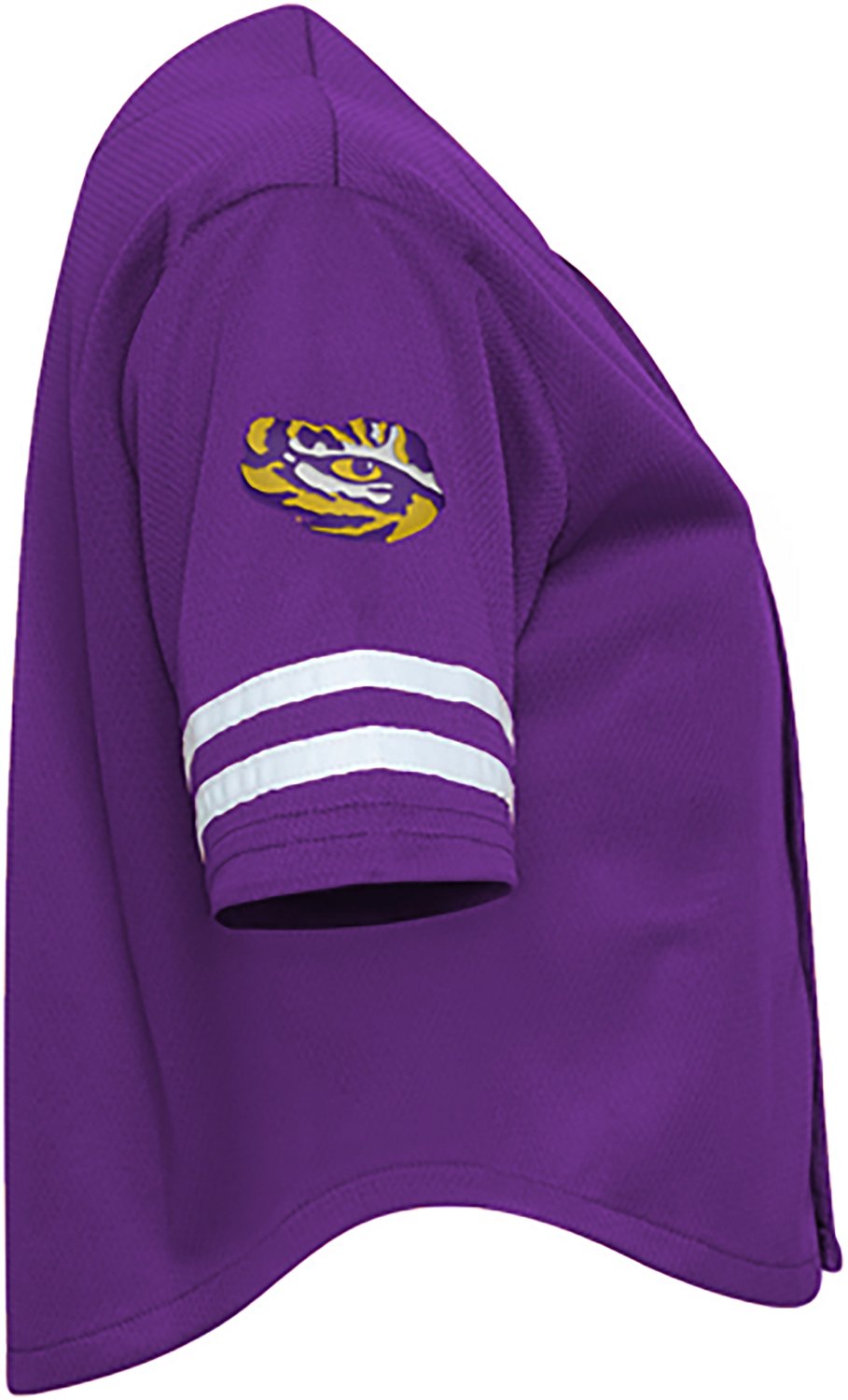 Hype and Vice Women's LSU Tigers Cropped Baseball Jersey - view number 4
