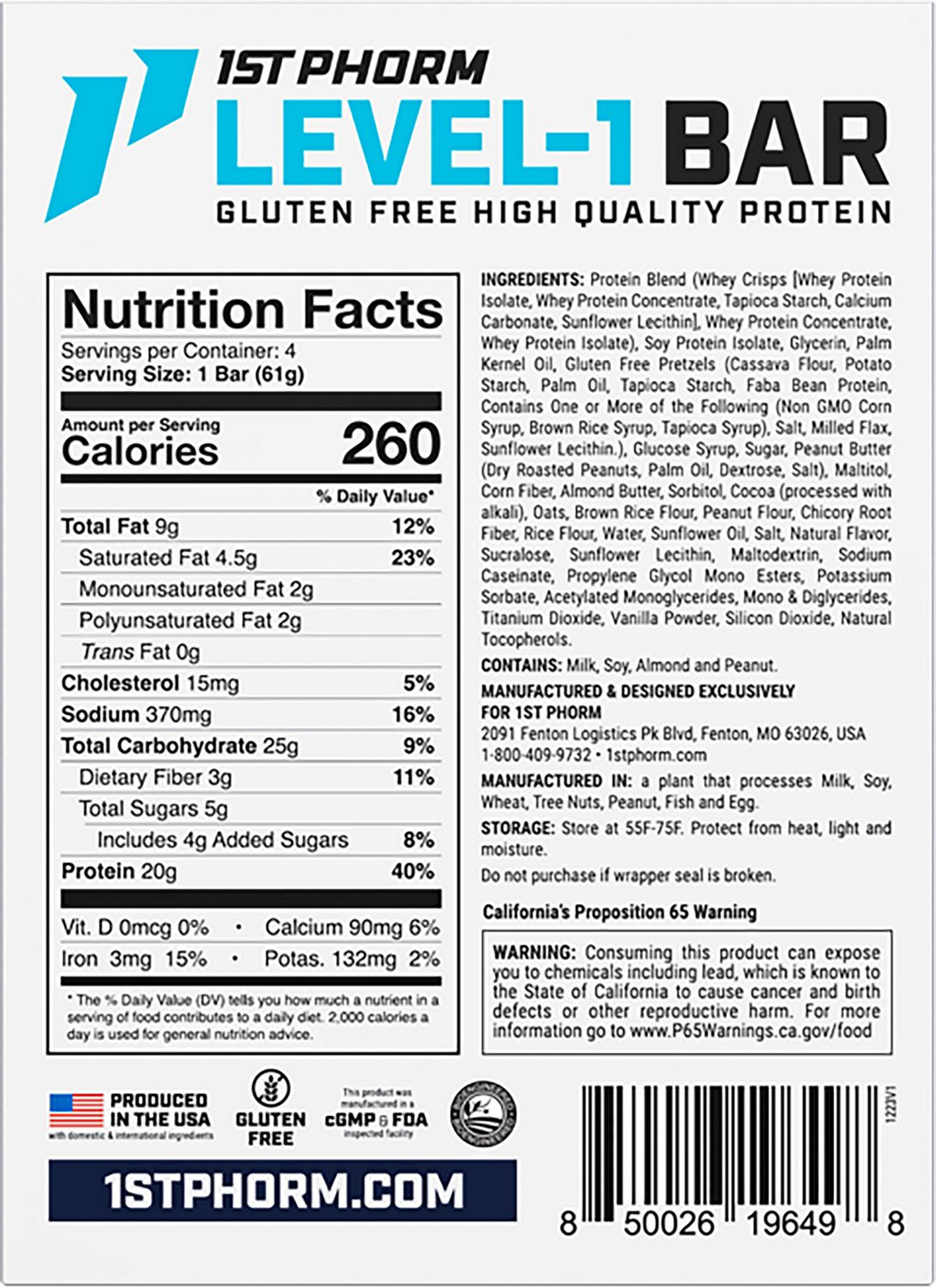 1st Phorm Level-1 Protein Bar - view number 4