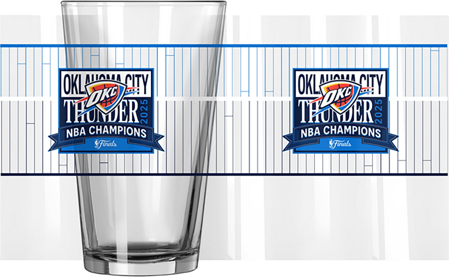 Logo Brands OKC Thunder 25 Champs Wrap 16 oz Pint Glass - view number 2
