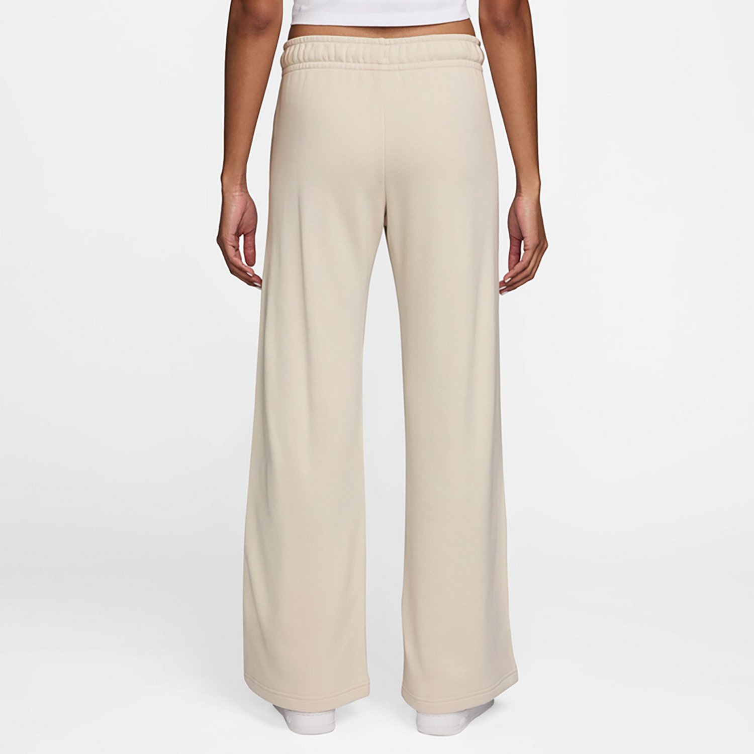 Nike Women's Sportswear Club Fleece Mid-Rise Wide-Leg Sweatpants - view number 2