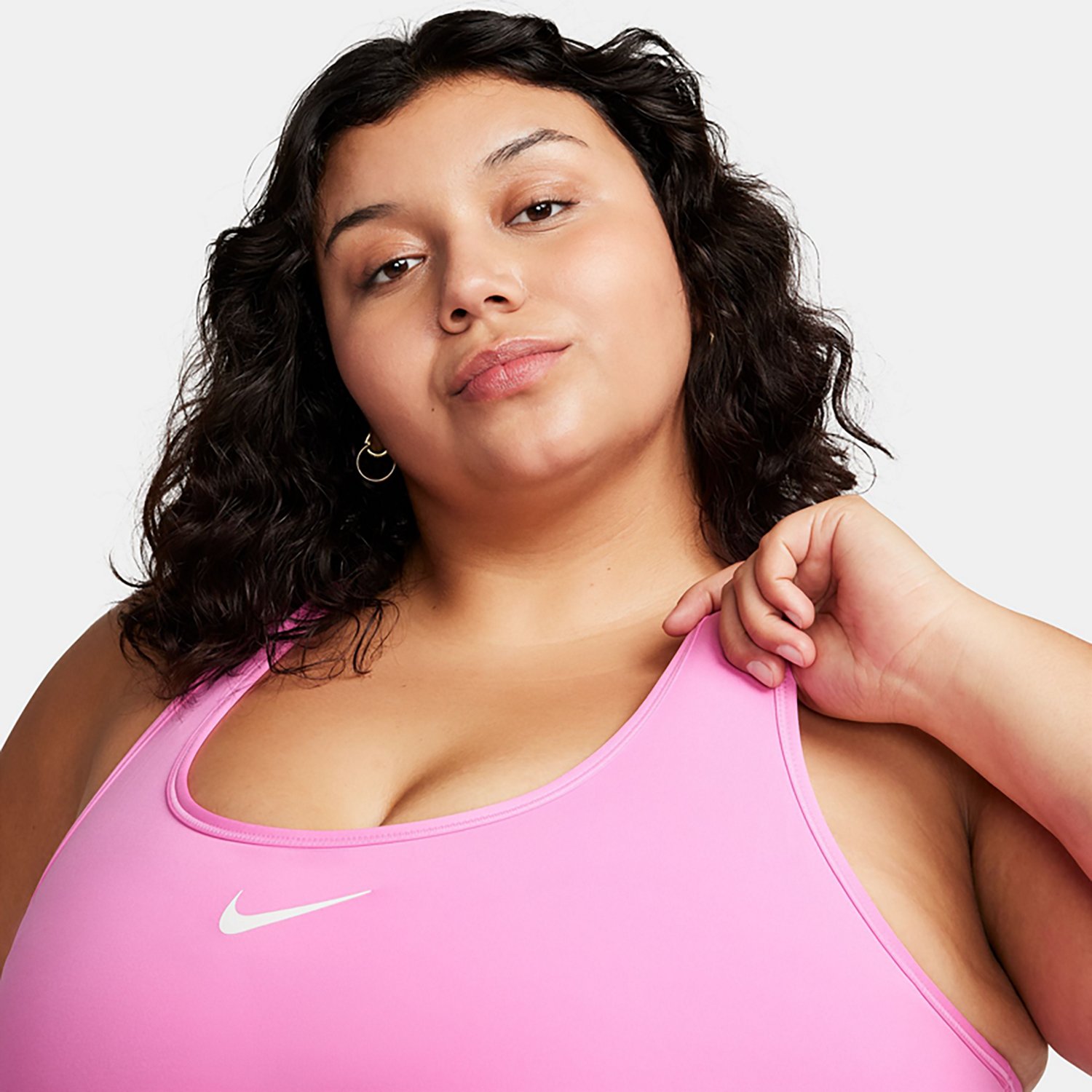 Nike Women's Dri-FIT Swoosh Medium Support Plus Size Sports Bra - view number 5