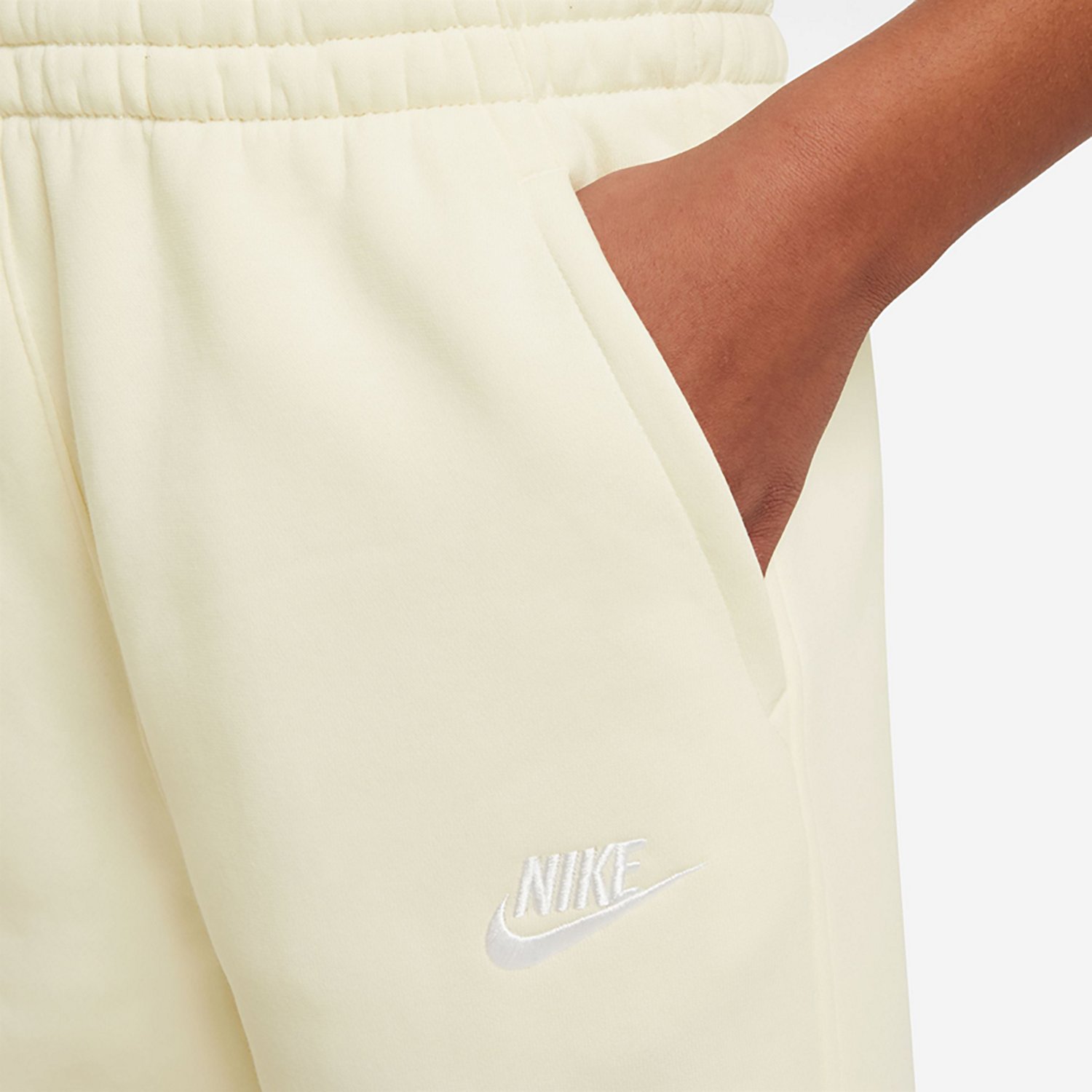 Nike Girls' Sportswear Club Fleece High-Waisted Fitted Pants - view number 3