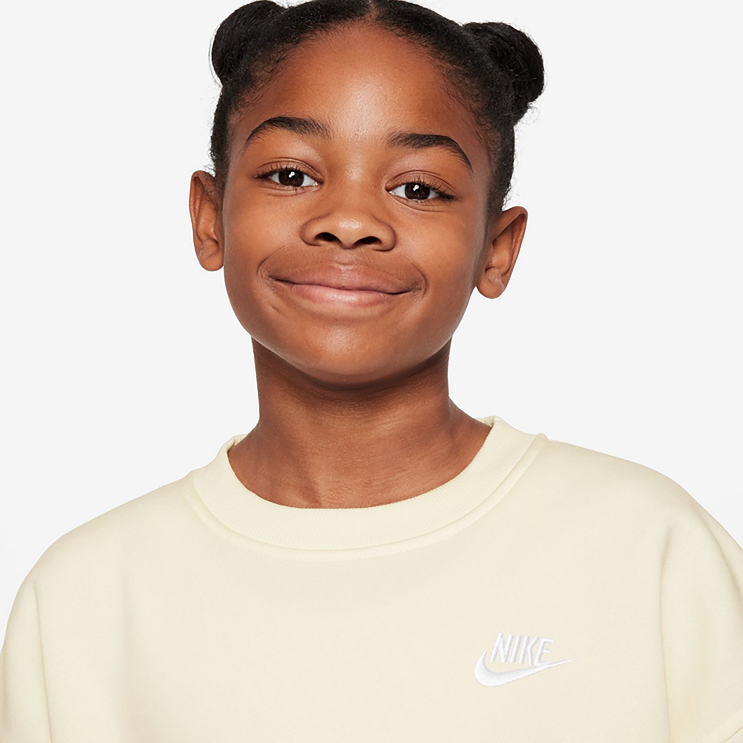 Nike Girls' Sportswear Club Fleece Oversized Crew Pullover - view number 3