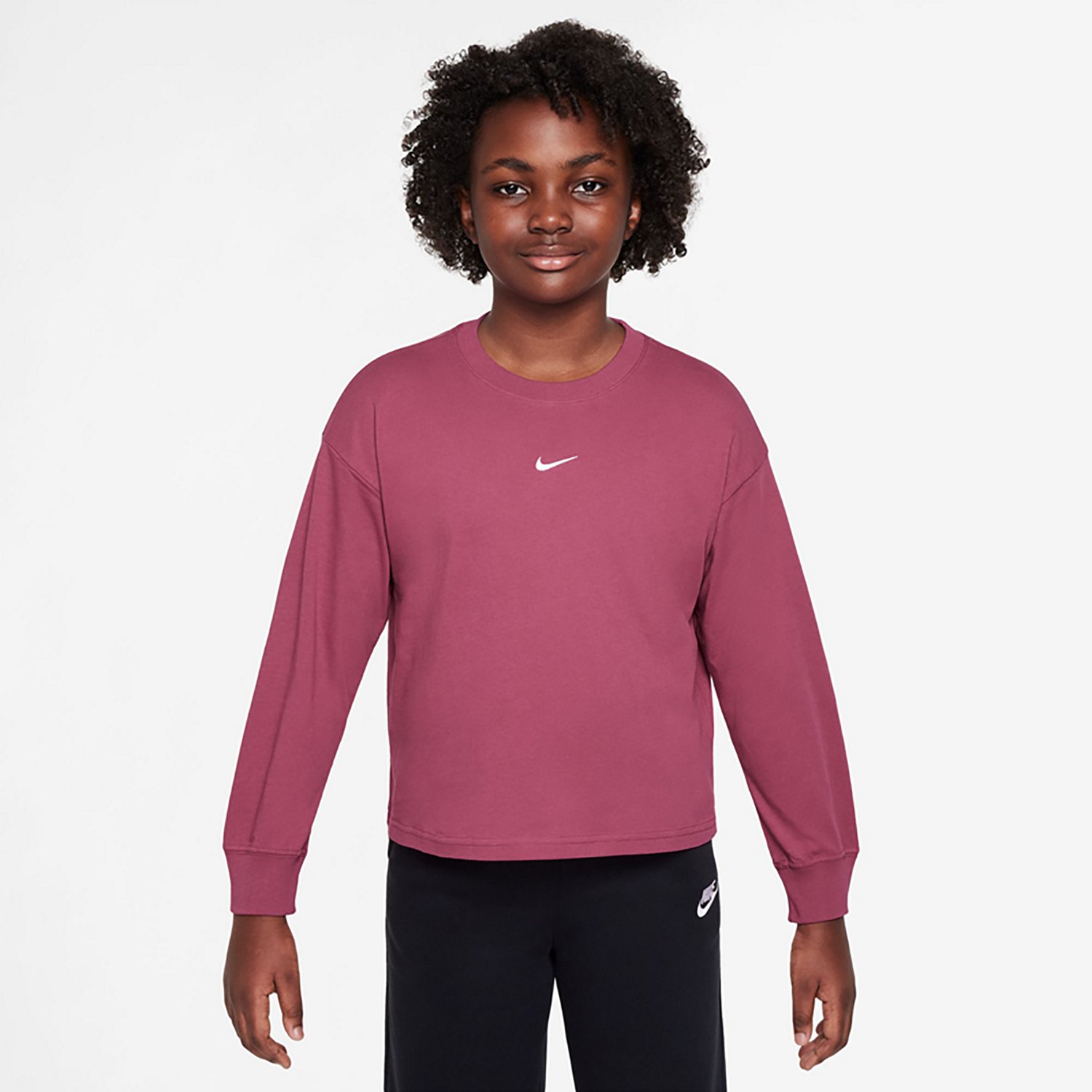 Nike Girls' Boxy Essential LBR Long Sleeve T-shirt - view number 1