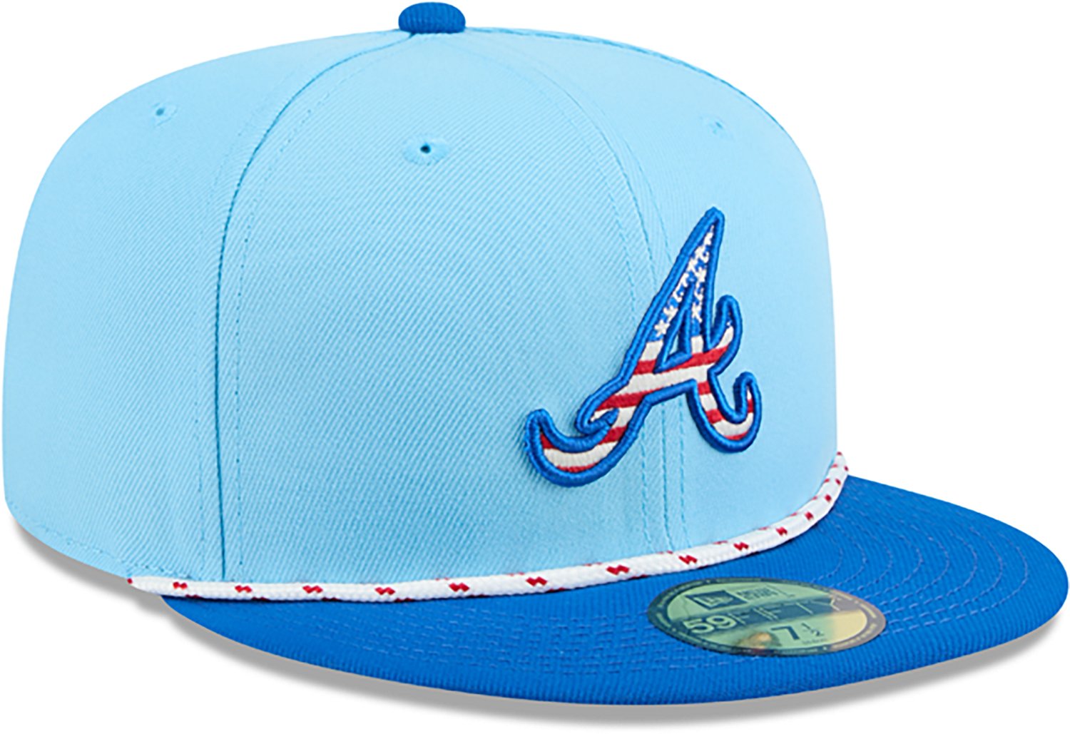 New Era Light Atlanta Braves 2025 Fourth of July 59FIFTY Fitted Hat - view number 3