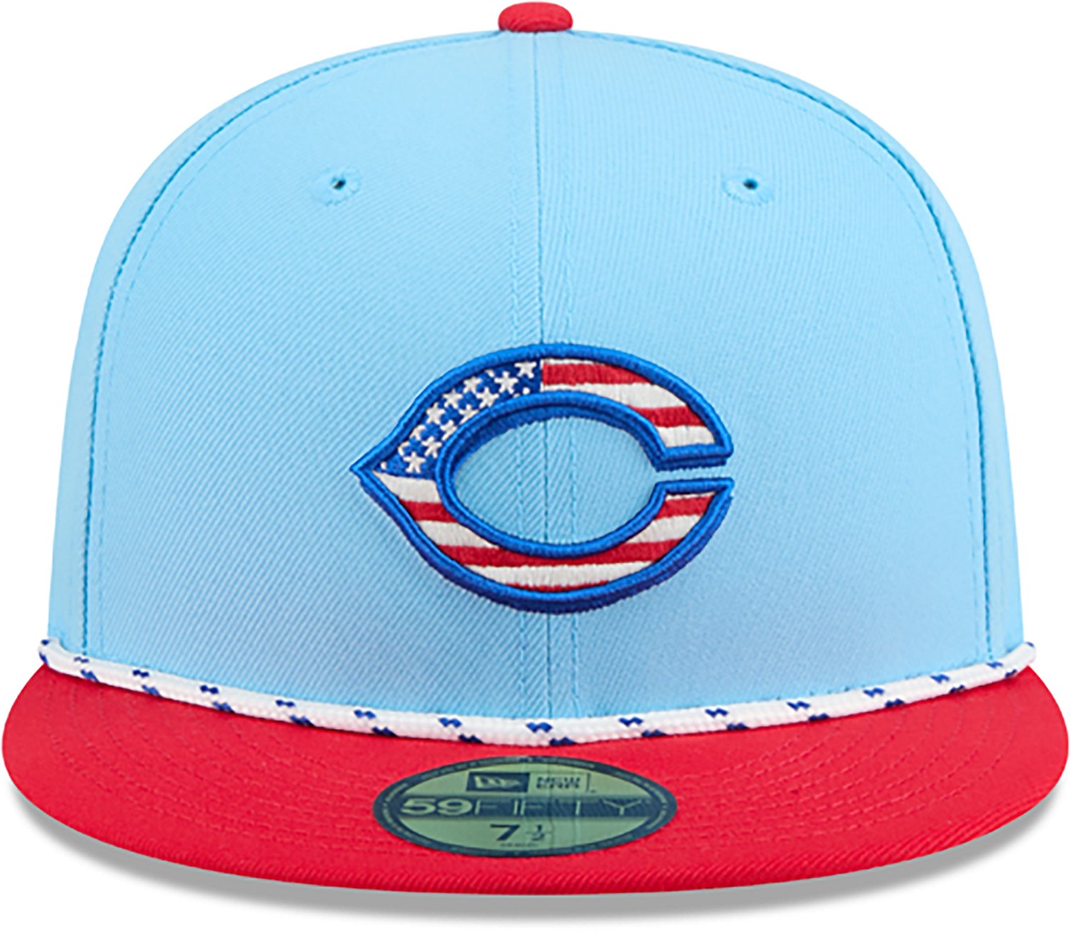 New Era Light Red Cincinnati Reds 2025 Fourth of July 59FIFTY Fitted Hat - view number 2